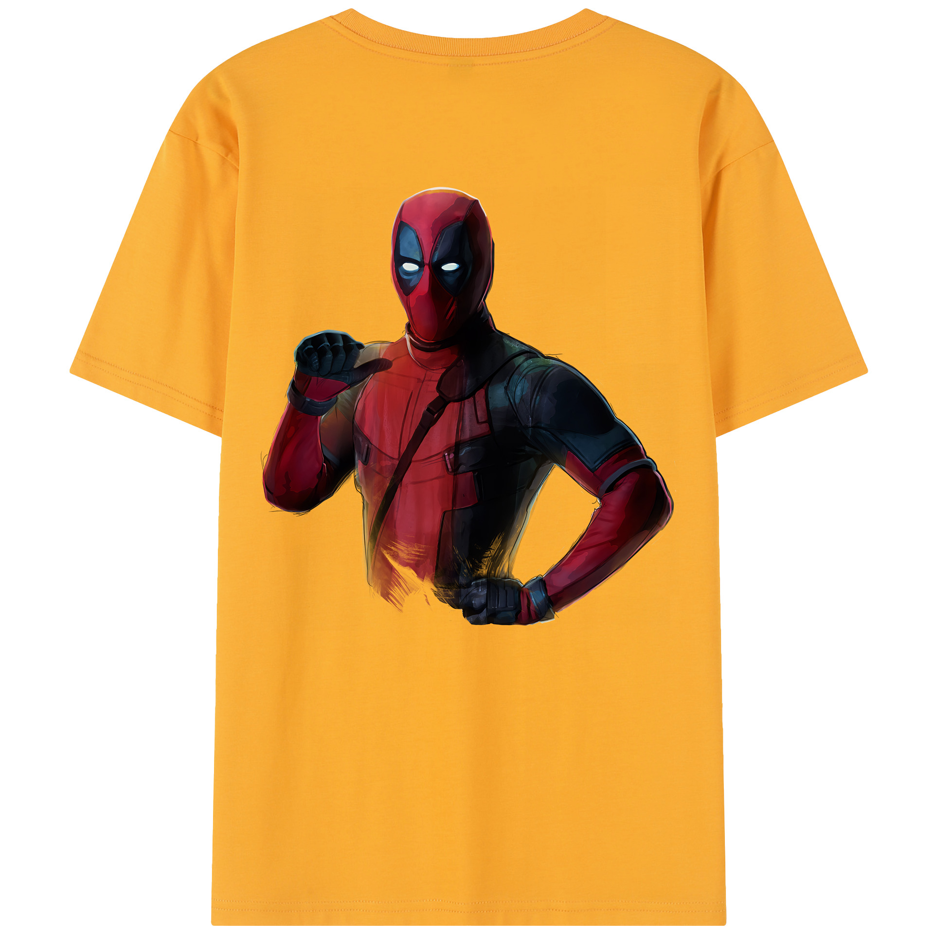 （画像用） Deadpool デッドプール 綿100％半袖Tシャツ（背面プリント）