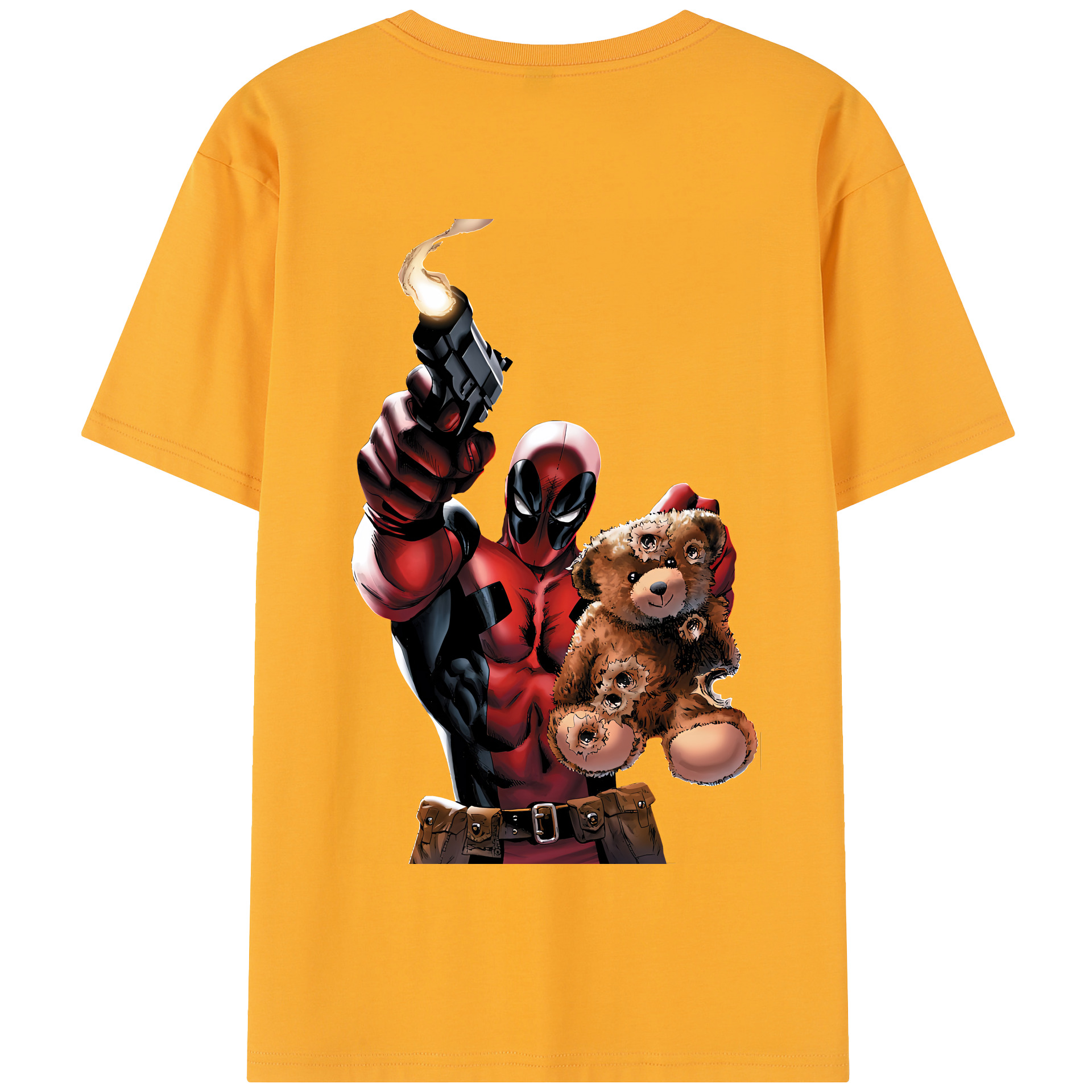 （画像用） Deadpool デッドプール 綿100％半袖Tシャツ（背面プリント）