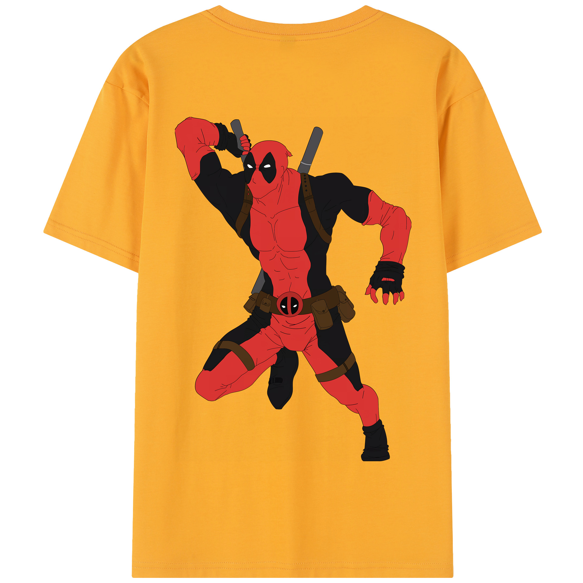 （画像用） Deadpool デッドプール 綿100％半袖Tシャツ（背面プリント）