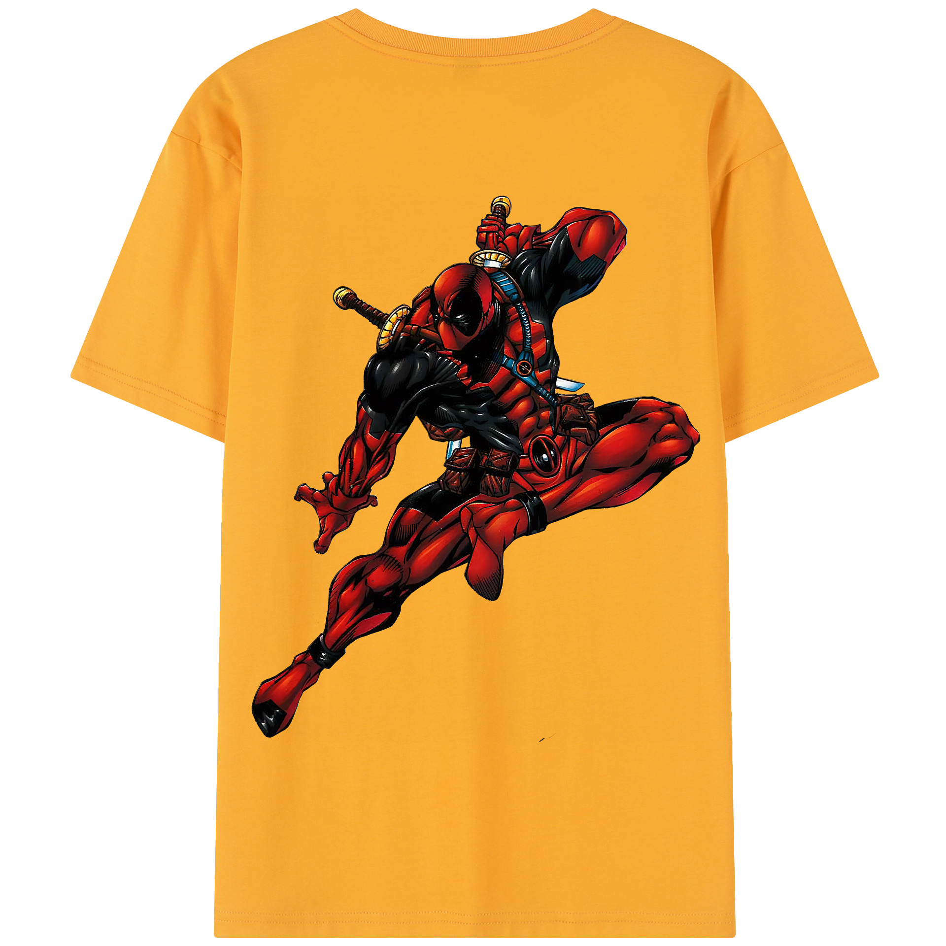 （画像用） Deadpool デッドプール 綿100％半袖Tシャツ（背面プリント）