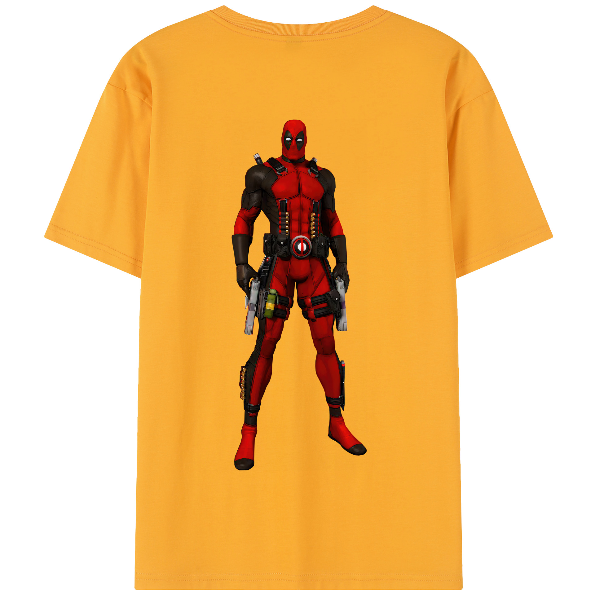 （画像用） Deadpool デッドプール 綿100％半袖Tシャツ（背面プリント）