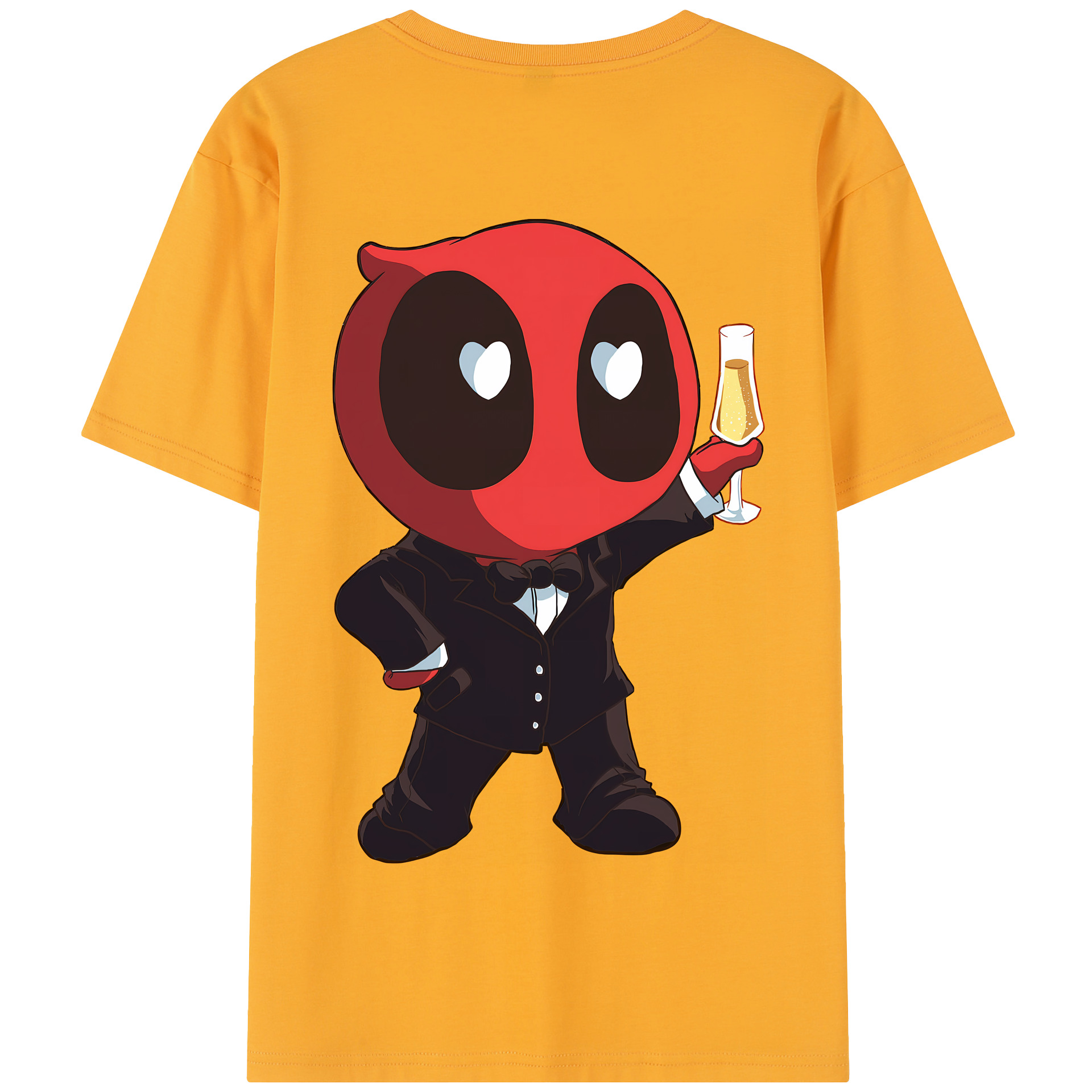 （画像用） Deadpool デッドプール 綿100％半袖Tシャツ（背面プリント）