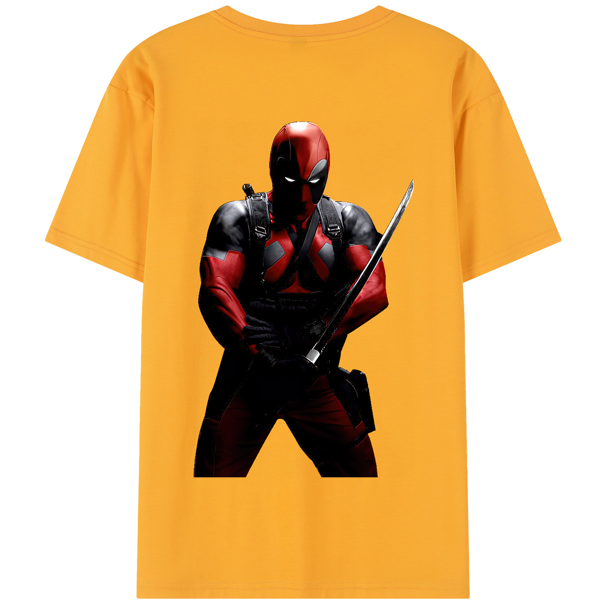 （画像用） Deadpool デッドプール 綿100％半袖Tシャツ（背面プリント）