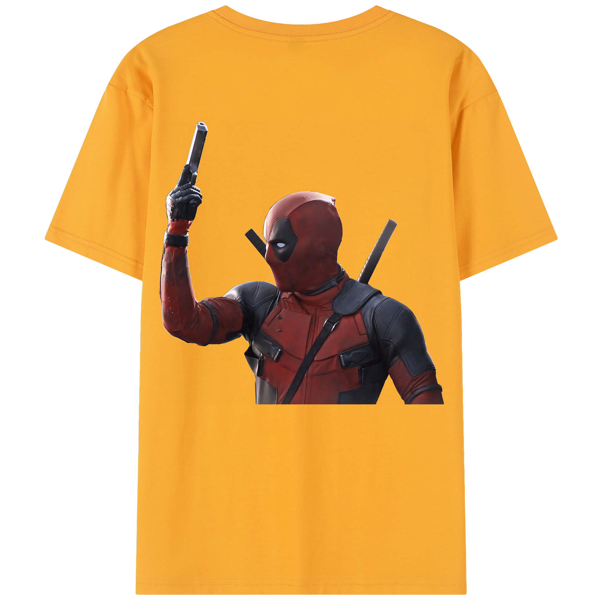 （画像用） Deadpool デッドプール 綿100％半袖Tシャツ（背面プリント）