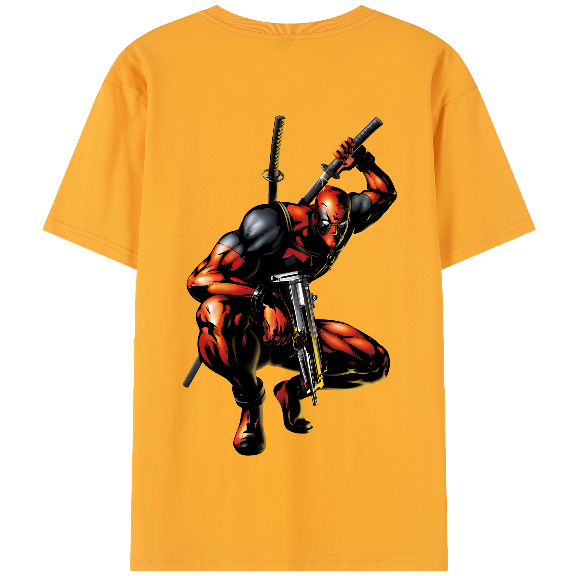 （画像用） Deadpool デッドプール 綿100％半袖Tシャツ（背面プリント）