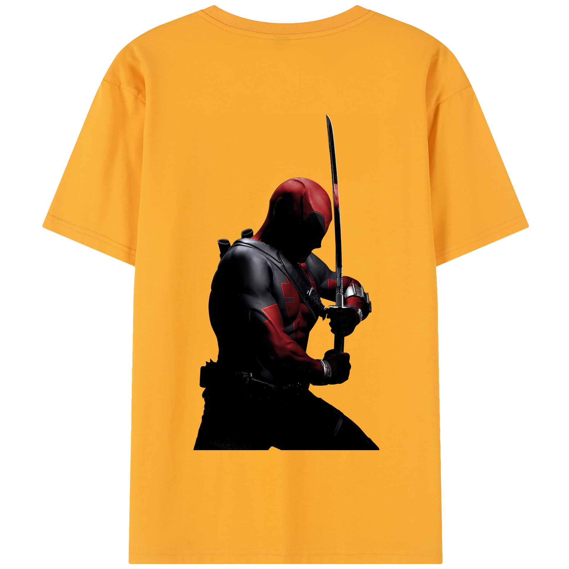 （画像用） Deadpool デッドプール 綿100％半袖Tシャツ（背面プリント）