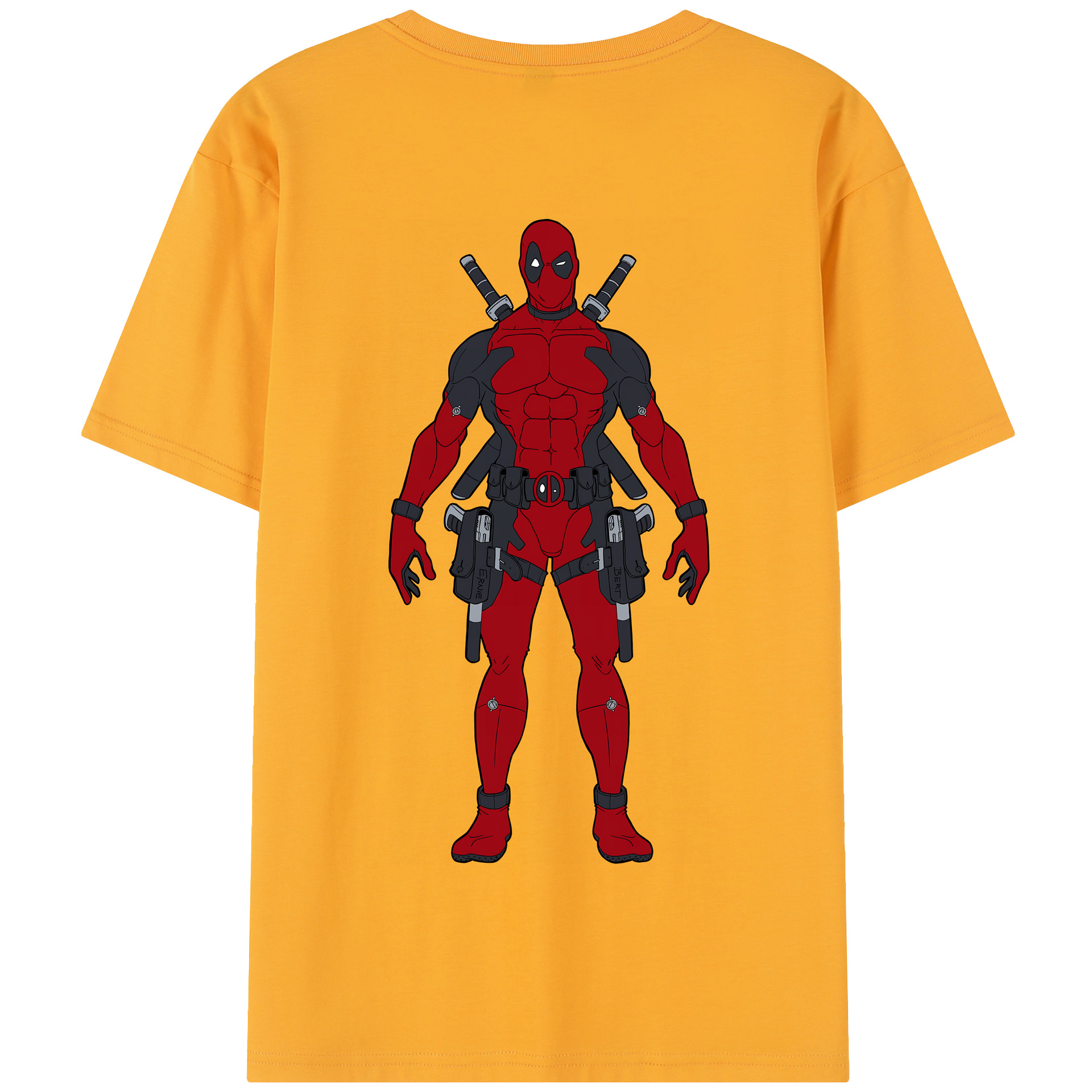 （画像用） Deadpool デッドプール 綿100％半袖Tシャツ（背面プリント）