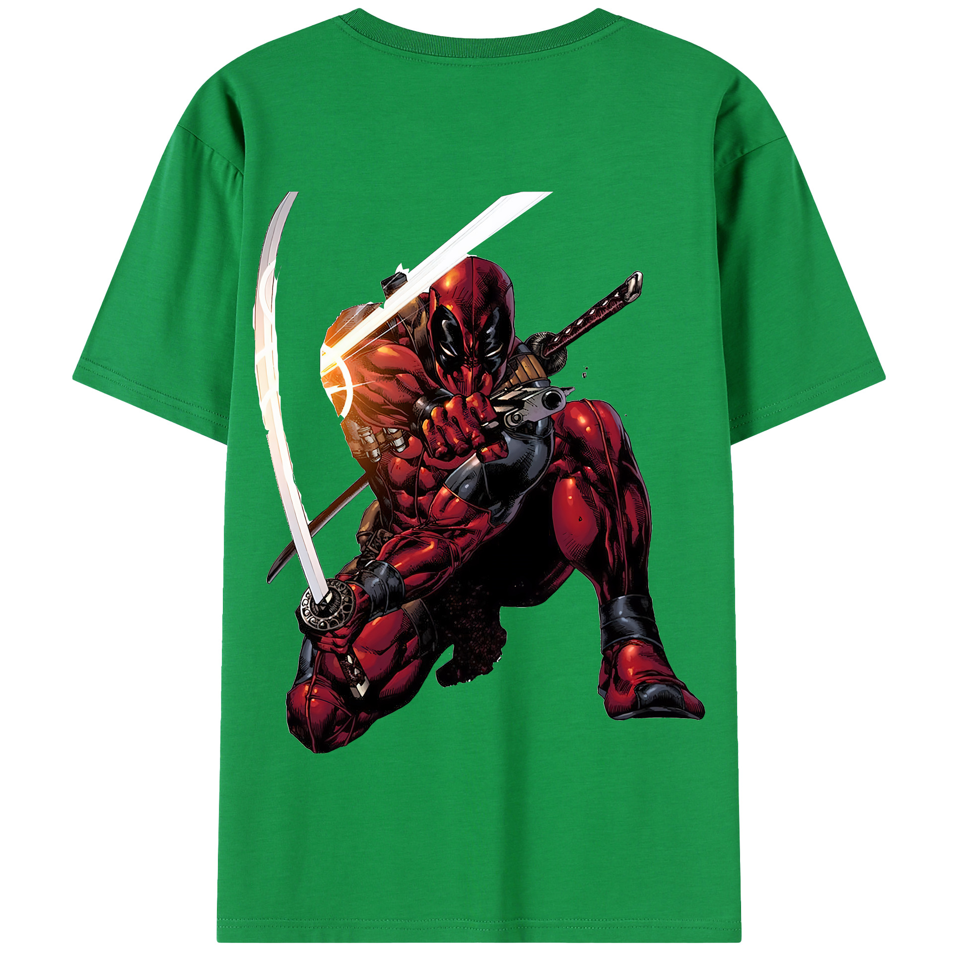 （画像用） Deadpool デッドプール 綿100％半袖Tシャツ（背面プリント）