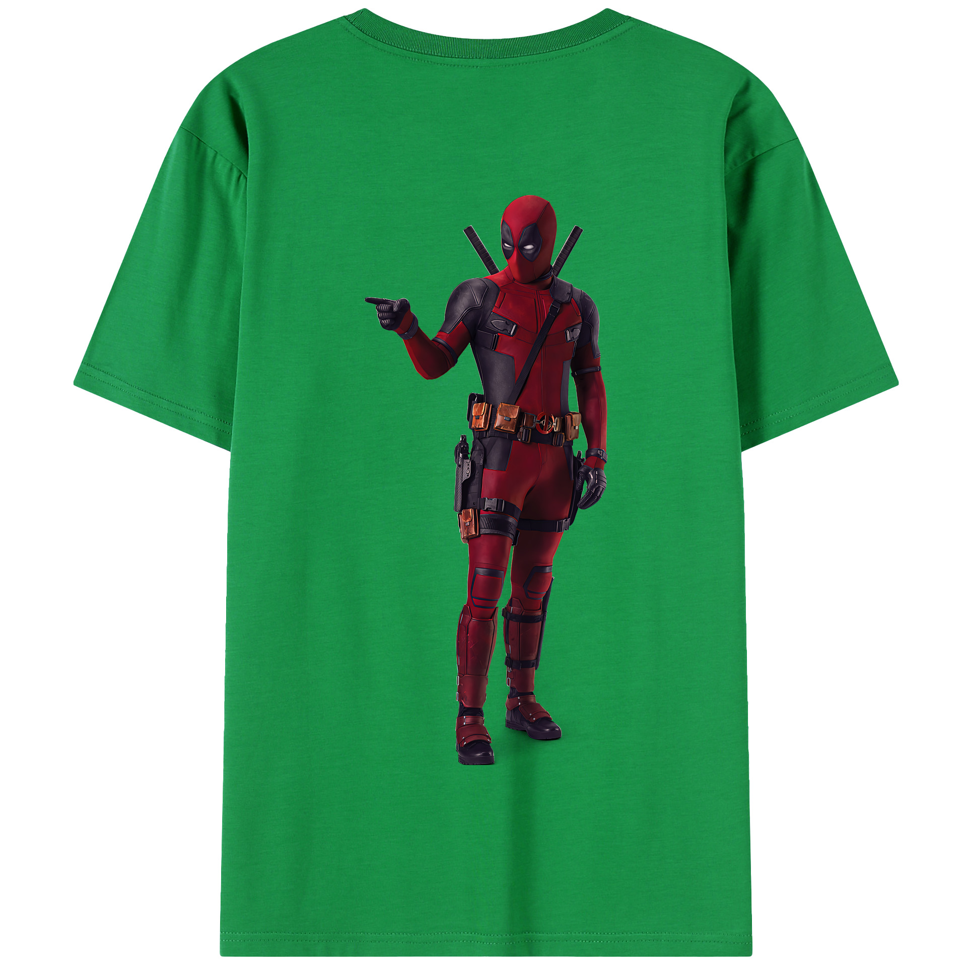 （画像用） Deadpool デッドプール 綿100％半袖Tシャツ（背面プリント）
