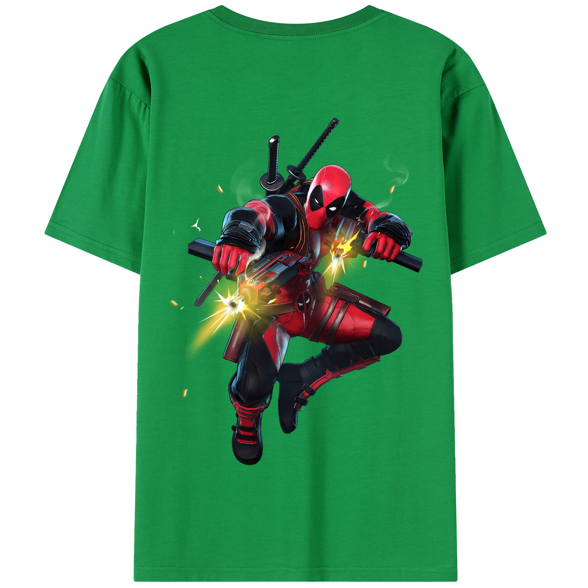 （画像用） Deadpool デッドプール 綿100％半袖Tシャツ（背面プリント）