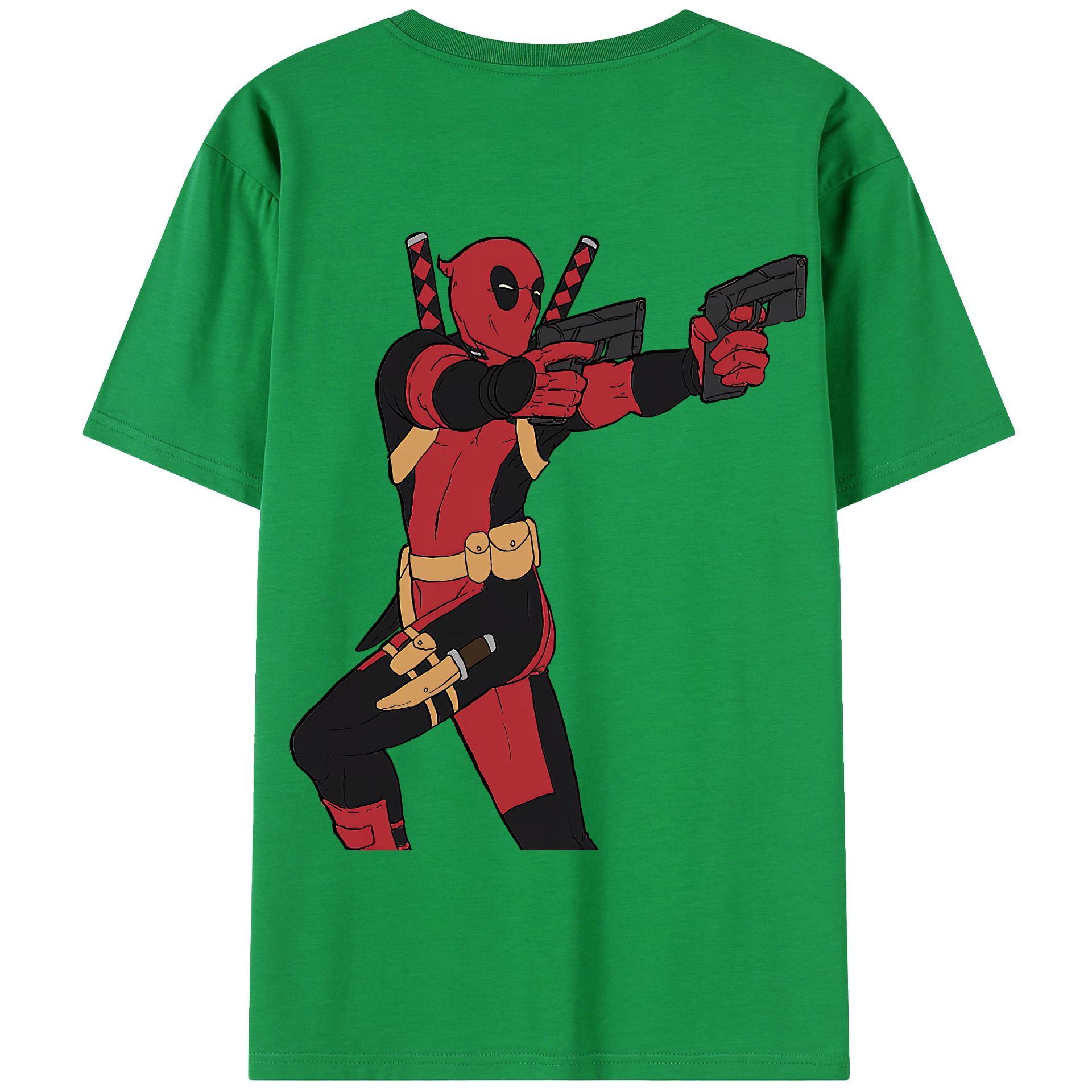 （画像用） Deadpool デッドプール 綿100％半袖Tシャツ（背面プリント）