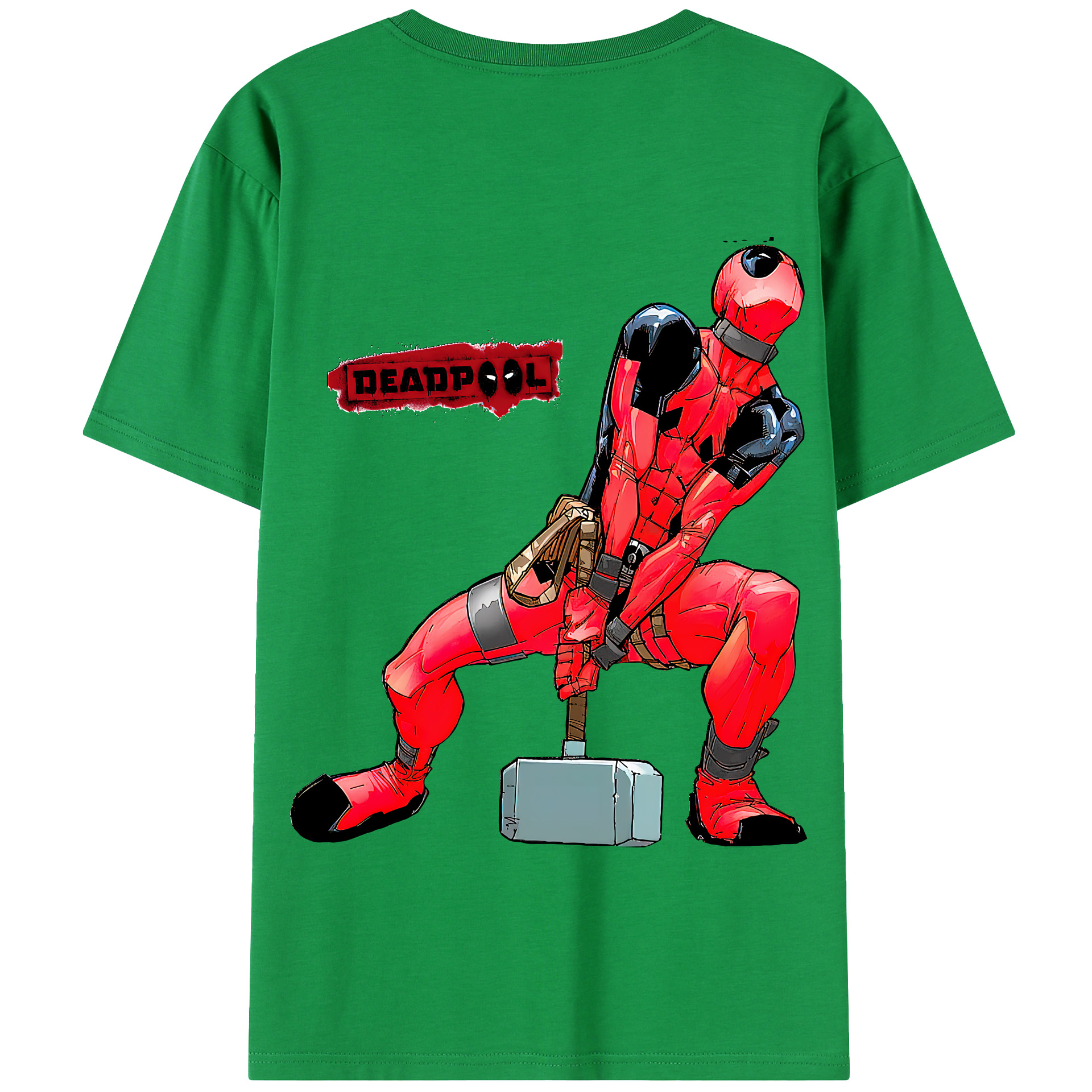 （画像用） Deadpool デッドプール 綿100％半袖Tシャツ（背面プリント）