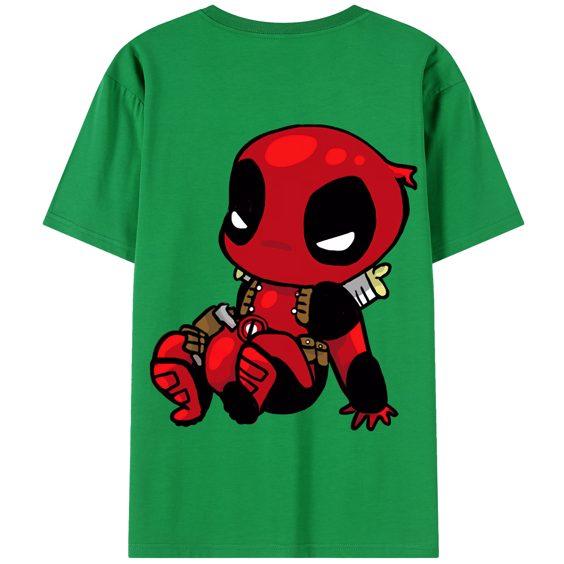 （画像用） Deadpool デッドプール 綿100％半袖Tシャツ（背面プリント）