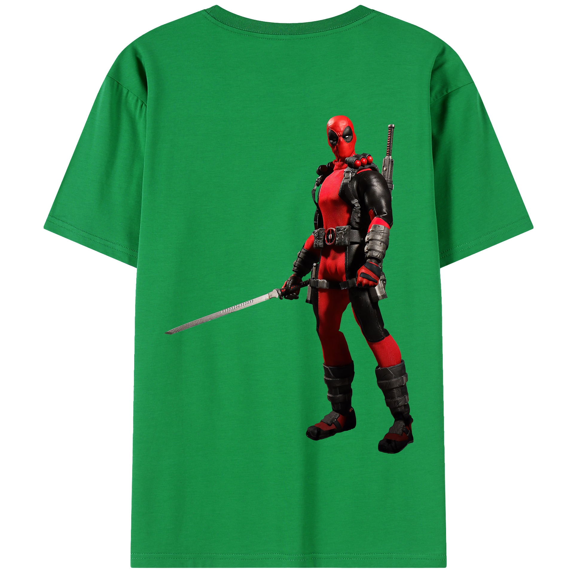 （画像用） Deadpool デッドプール 綿100％半袖Tシャツ（背面プリント）