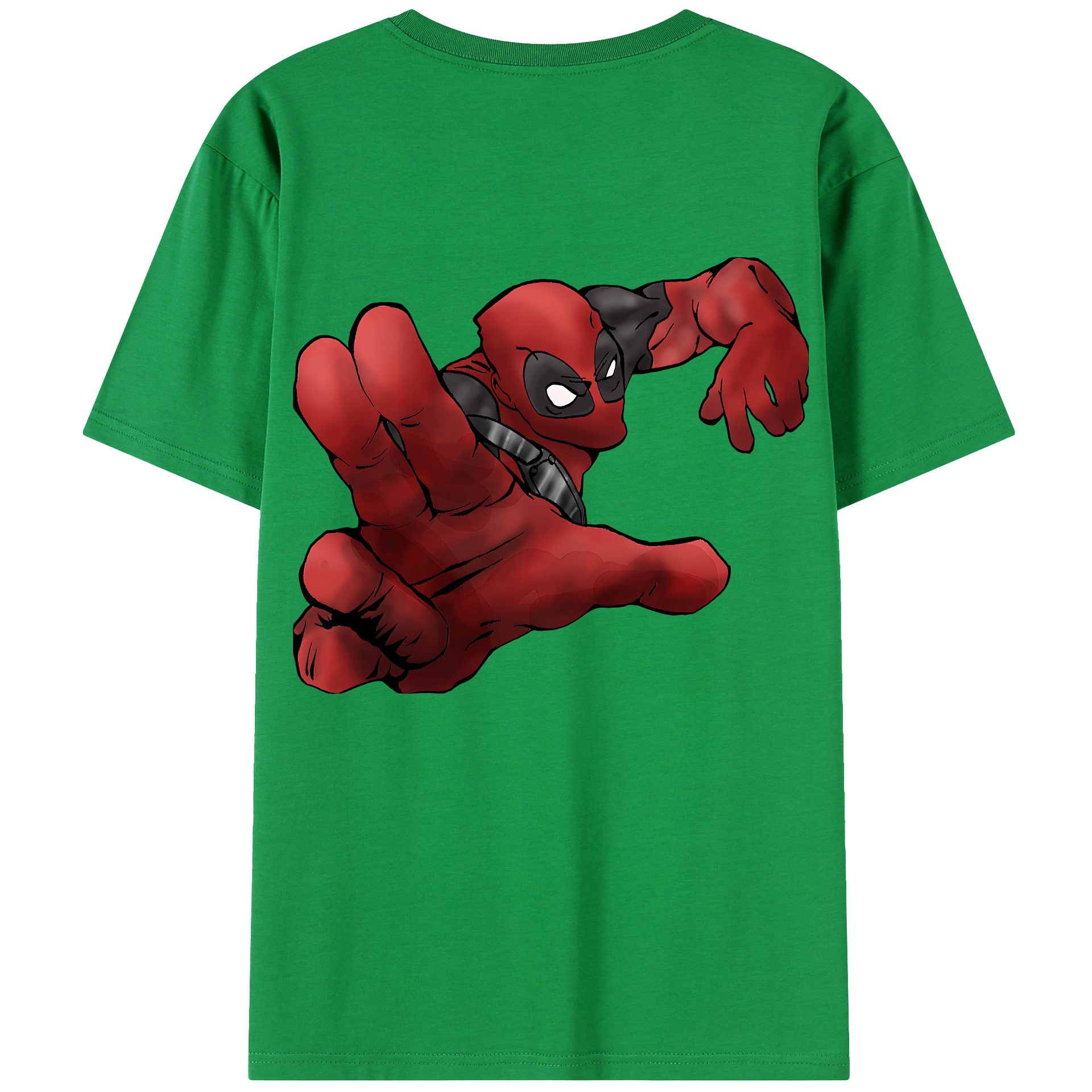 （画像用） Deadpool デッドプール 綿100％半袖Tシャツ（背面プリント）