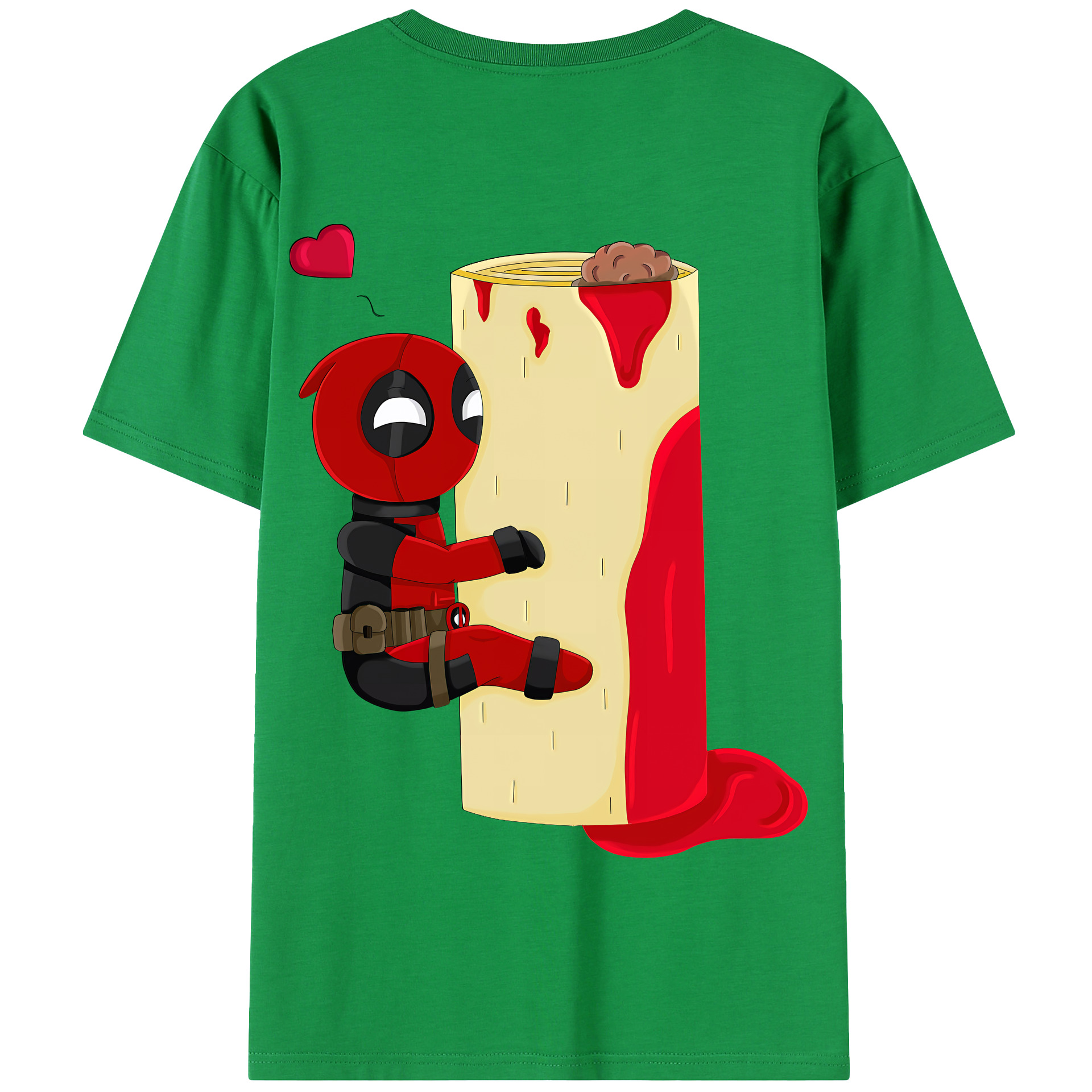 （画像用） Deadpool デッドプール 綿100％半袖Tシャツ（背面プリント）