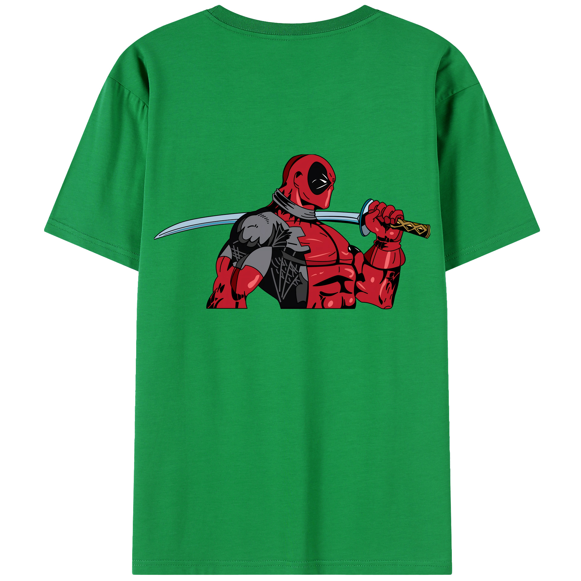 （画像用） Deadpool デッドプール 綿100％半袖Tシャツ（背面プリント）