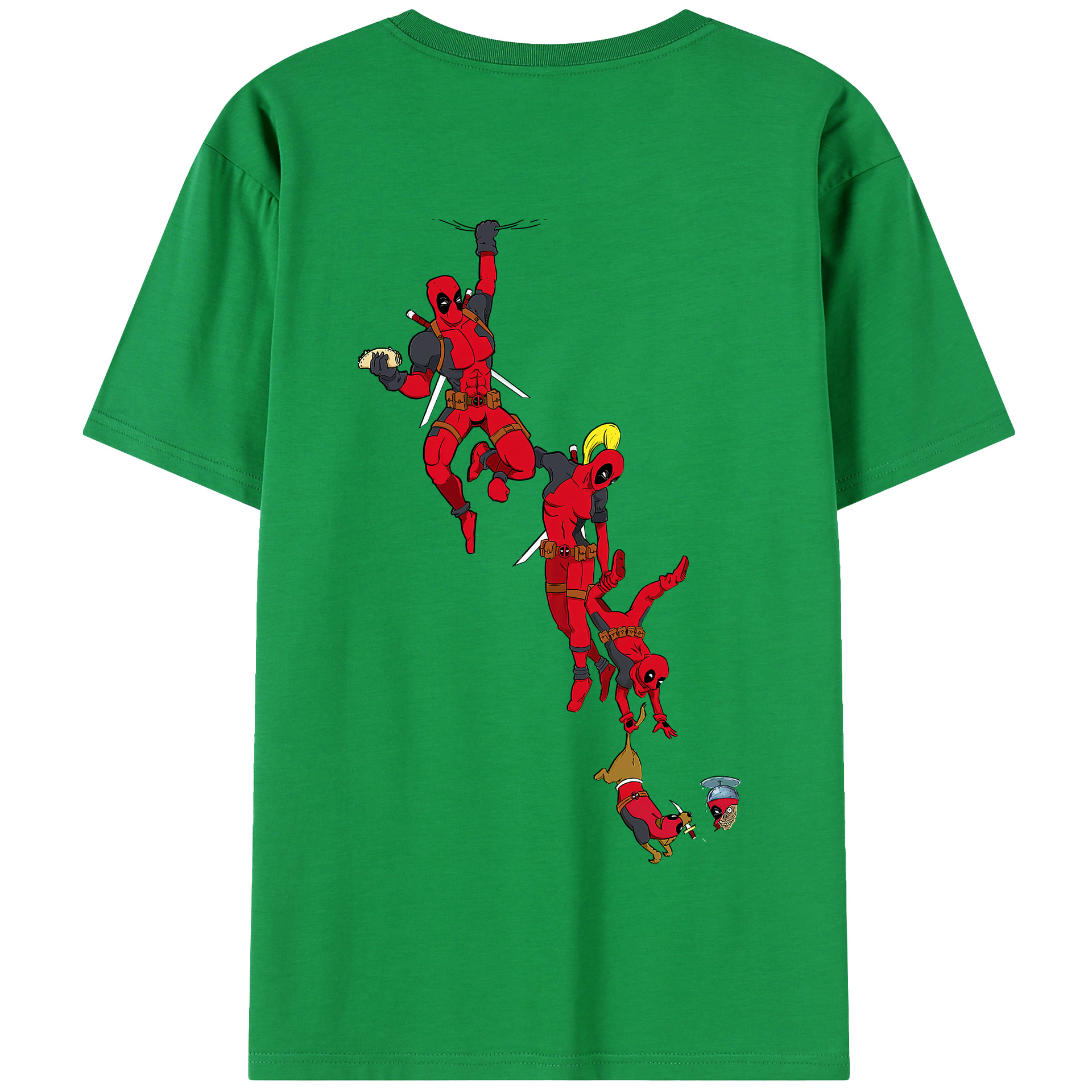 （画像用） Deadpool デッドプール 綿100％半袖Tシャツ（背面プリント）