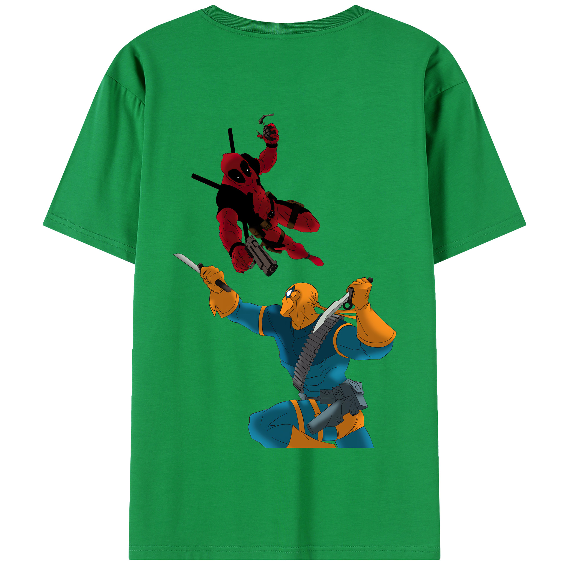 （画像用） Deadpool デッドプール 綿100％半袖Tシャツ（背面プリント）