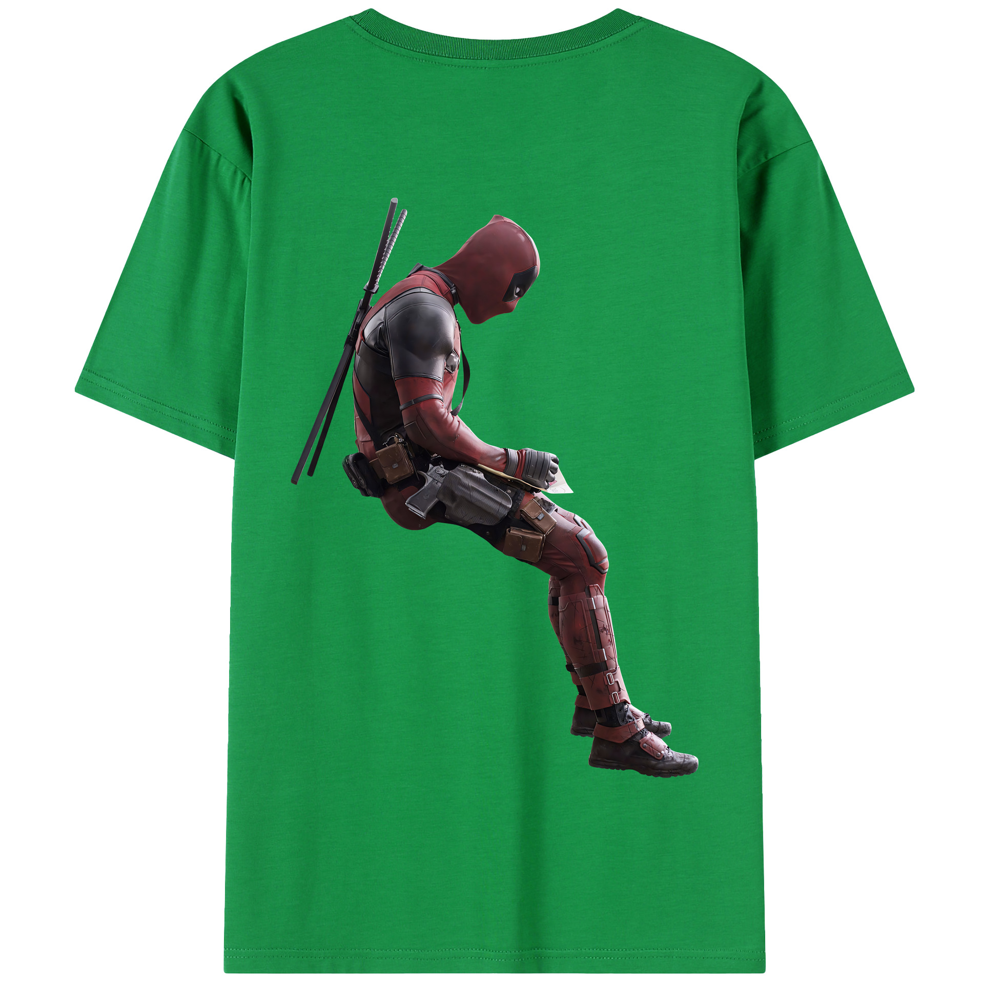 （画像用） Deadpool デッドプール 綿100％半袖Tシャツ（背面プリント）