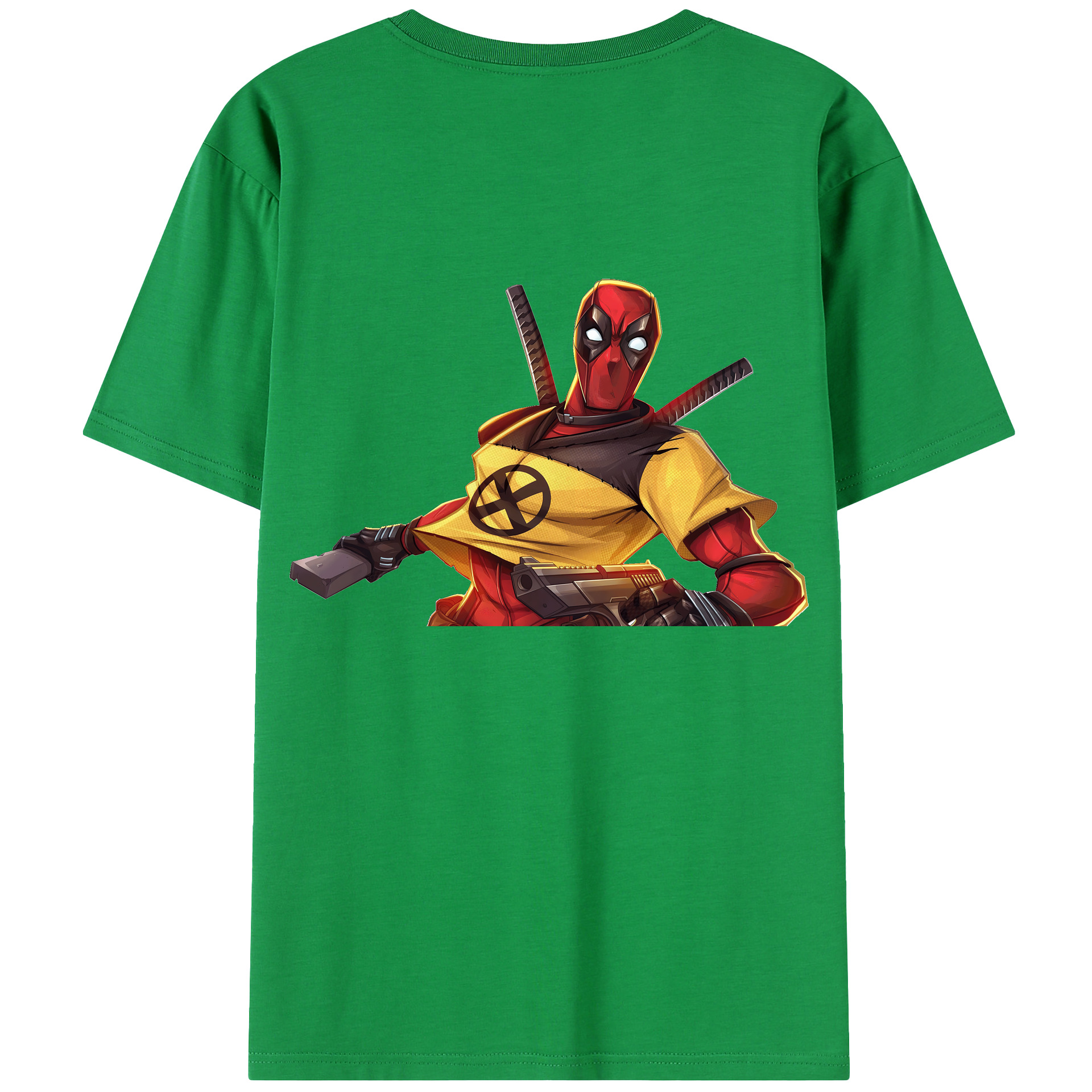 （画像用） Deadpool デッドプール 綿100％半袖Tシャツ（背面プリント）