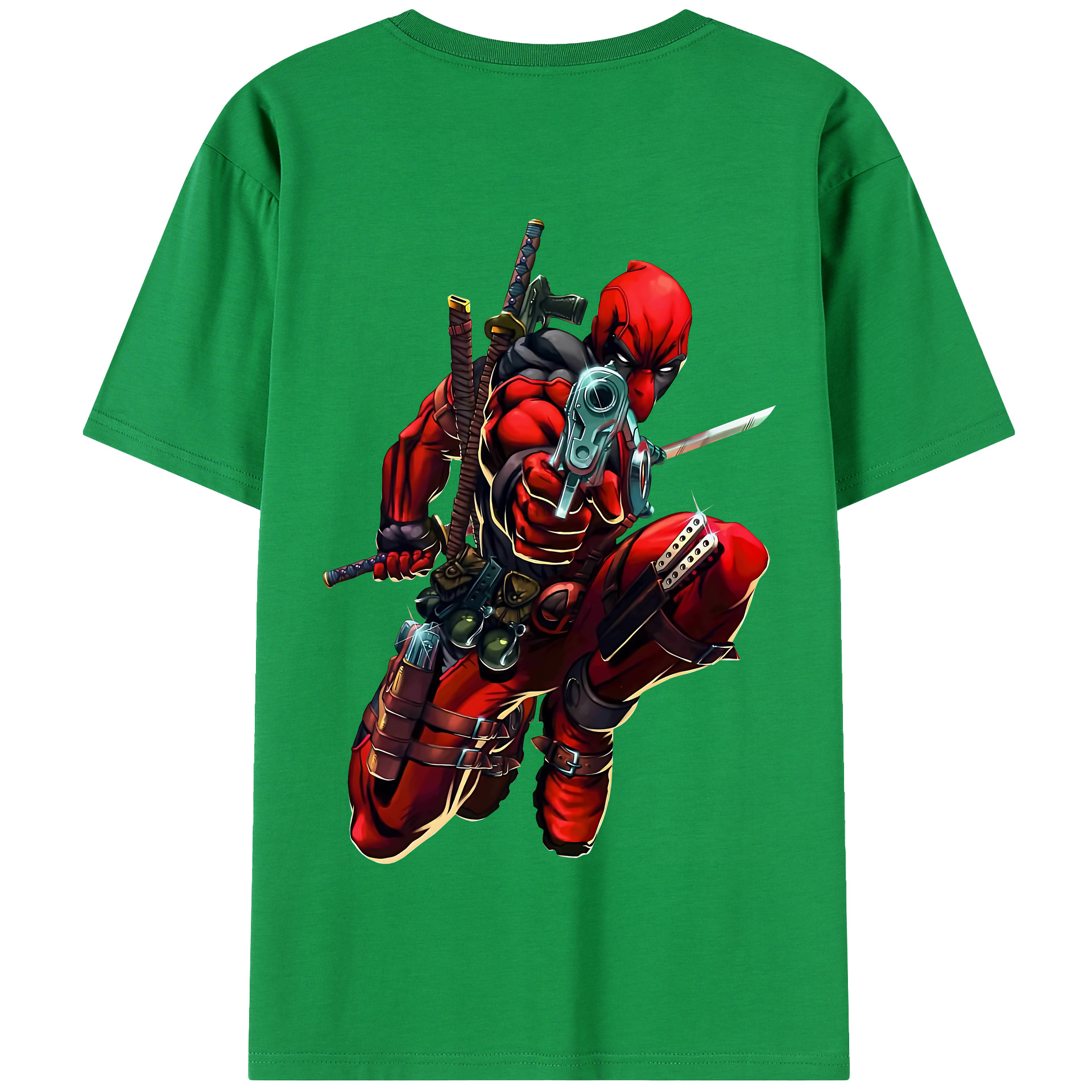 （画像用） Deadpool デッドプール 綿100％半袖Tシャツ（背面プリント）