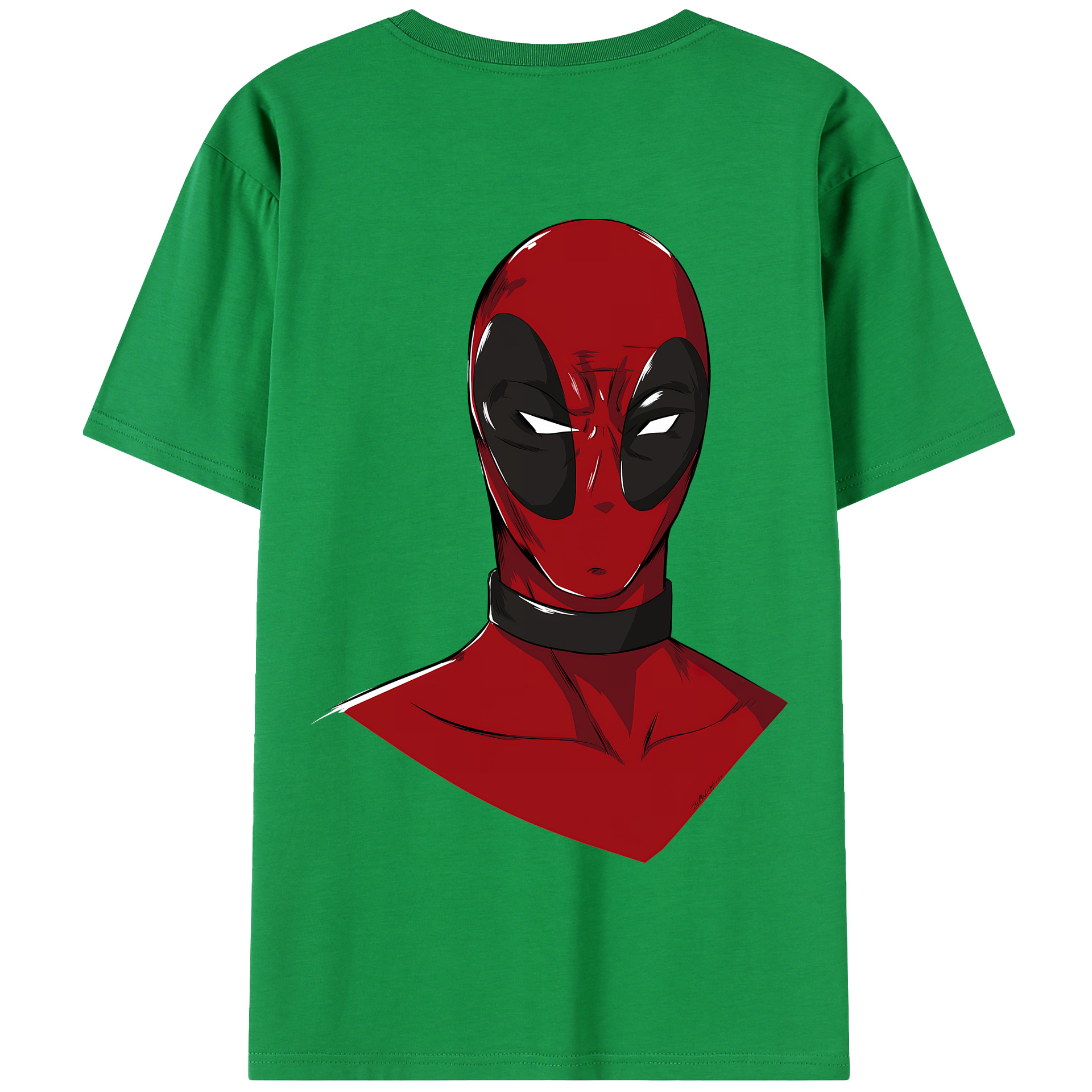 （画像用） Deadpool デッドプール 綿100％半袖Tシャツ（背面プリント）