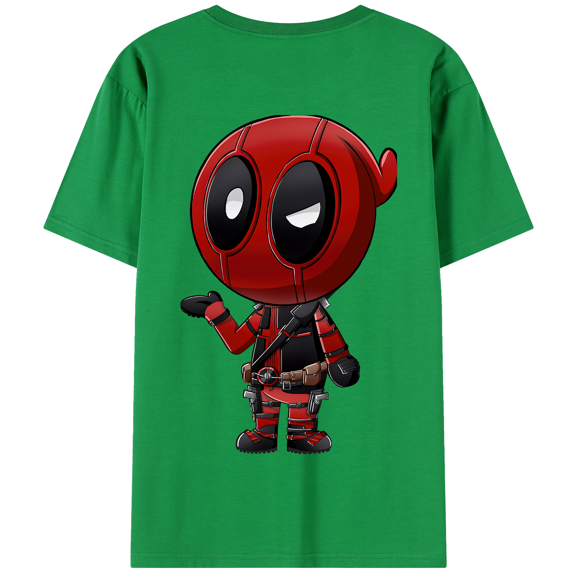 （画像用） Deadpool デッドプール 綿100％半袖Tシャツ（背面プリント）