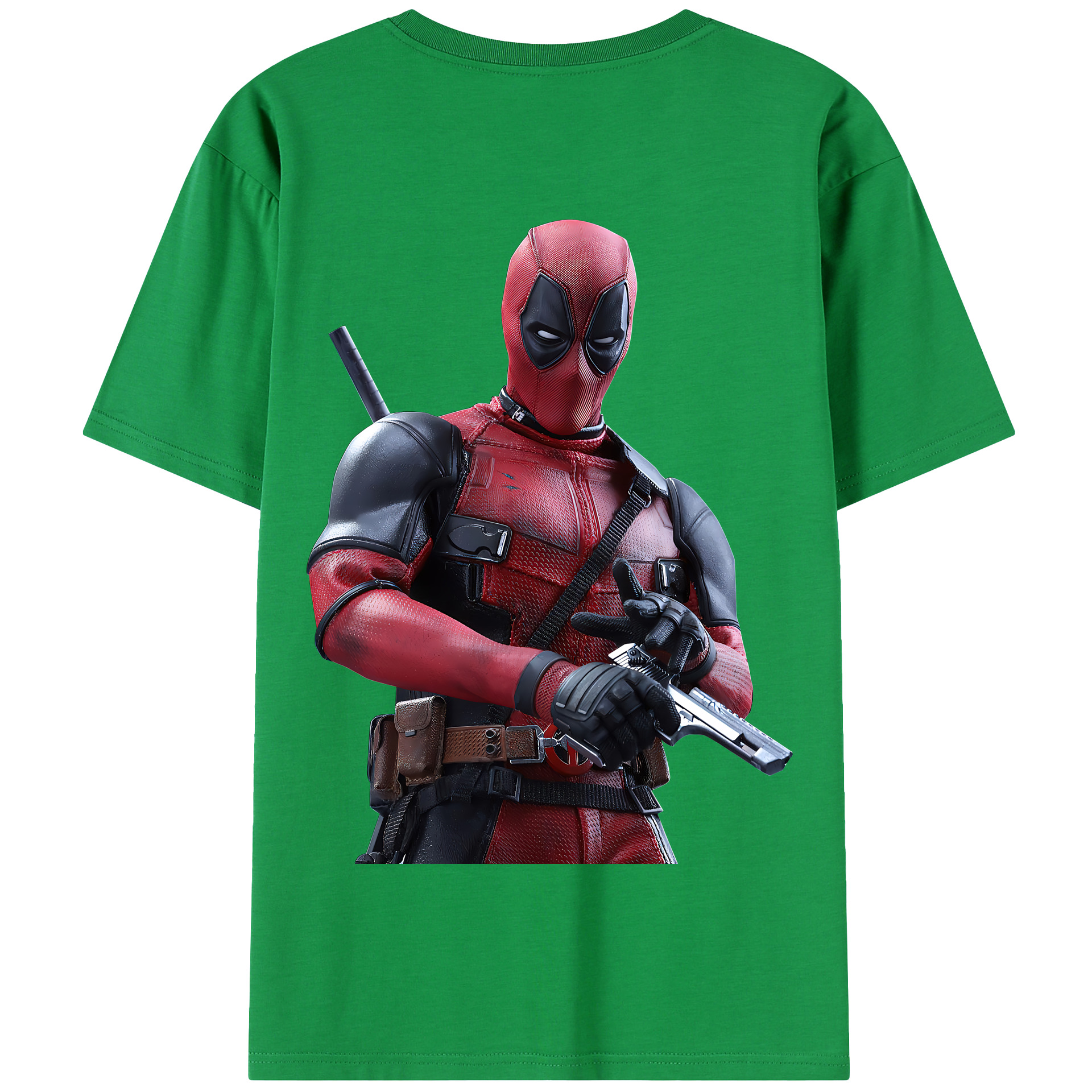 （画像用） Deadpool デッドプール 綿100％半袖Tシャツ（背面プリント）