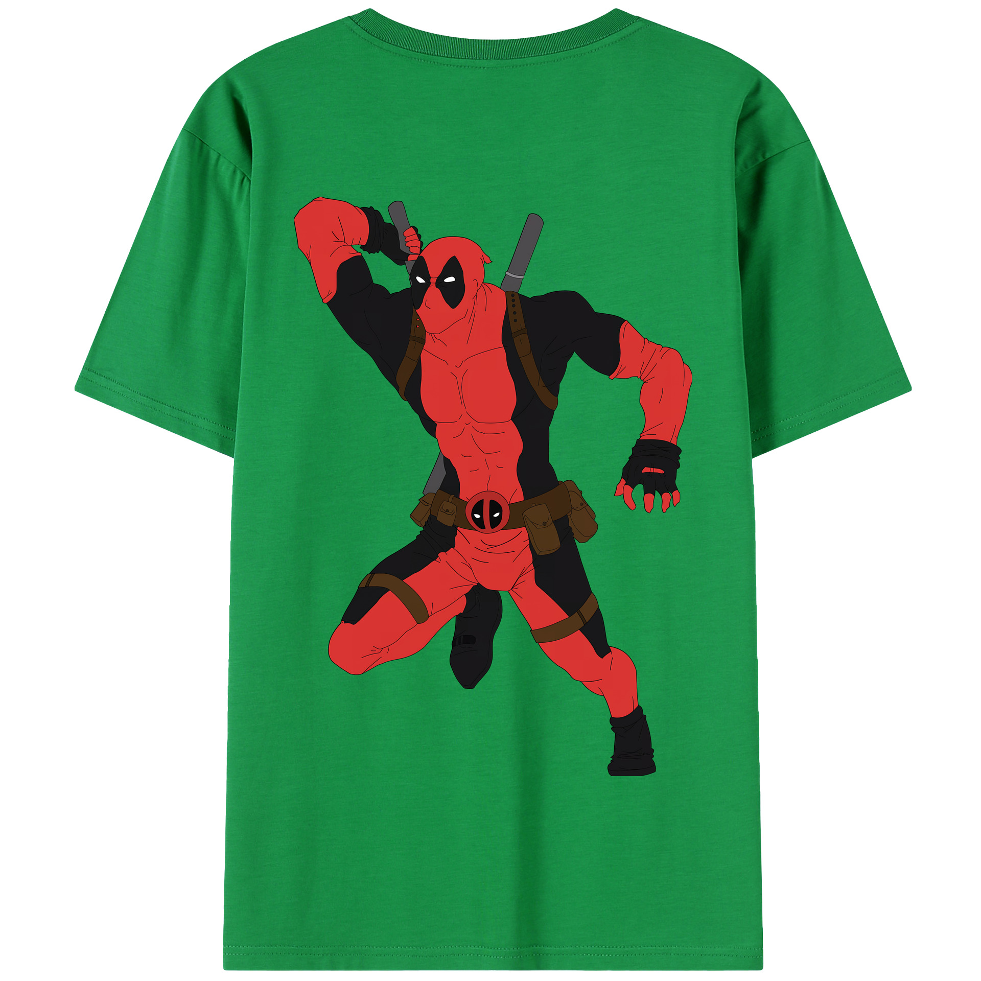 （画像用） Deadpool デッドプール 綿100％半袖Tシャツ（背面プリント）
