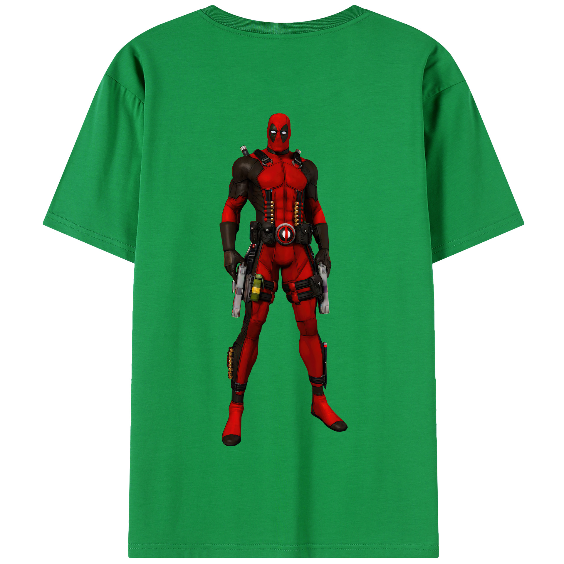 （画像用） Deadpool デッドプール 綿100％半袖Tシャツ（背面プリント）