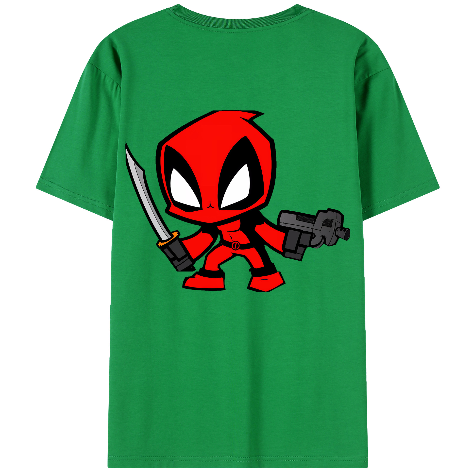 （画像用） Deadpool デッドプール 綿100％半袖Tシャツ（背面プリント）