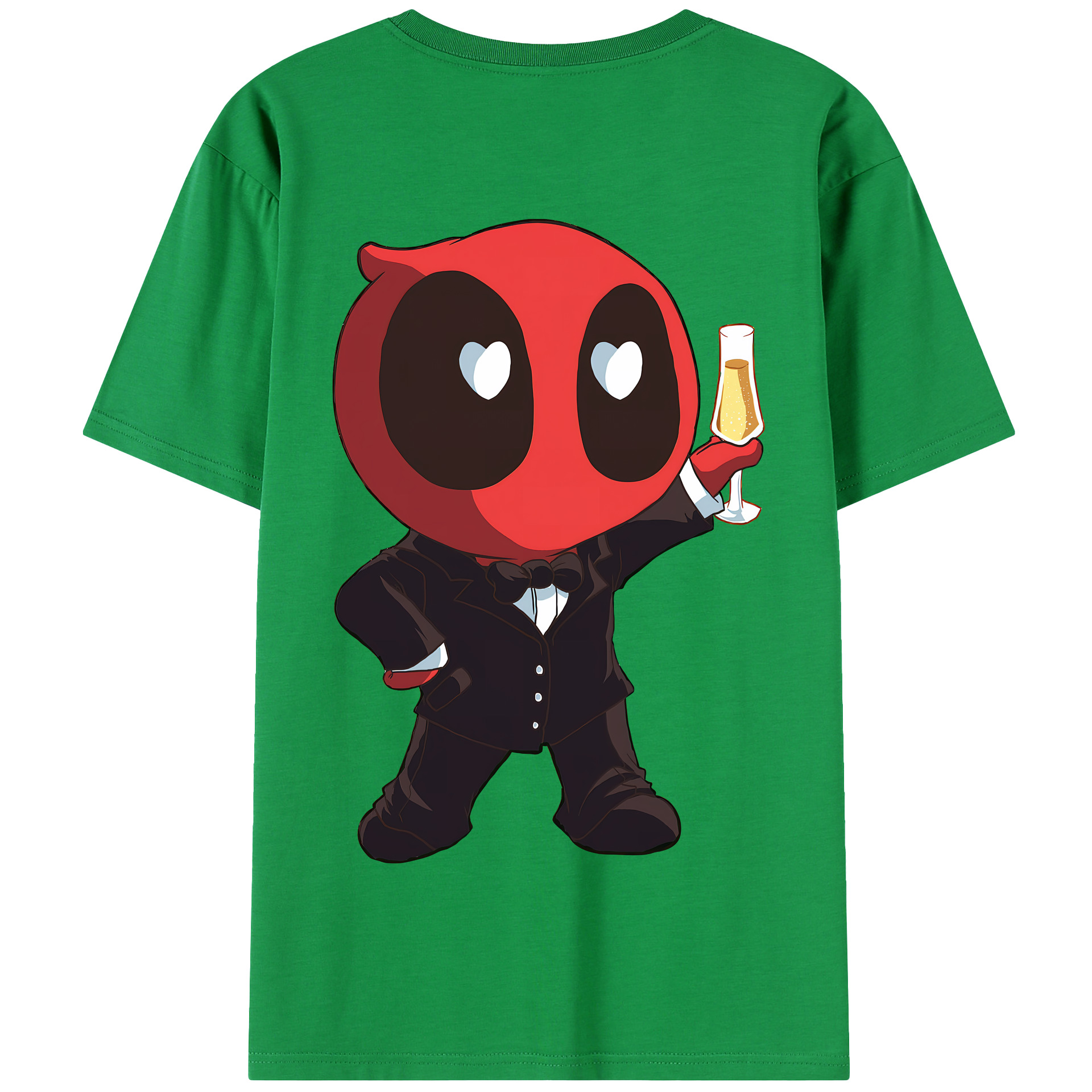 （画像用） Deadpool デッドプール 綿100％半袖Tシャツ（背面プリント）