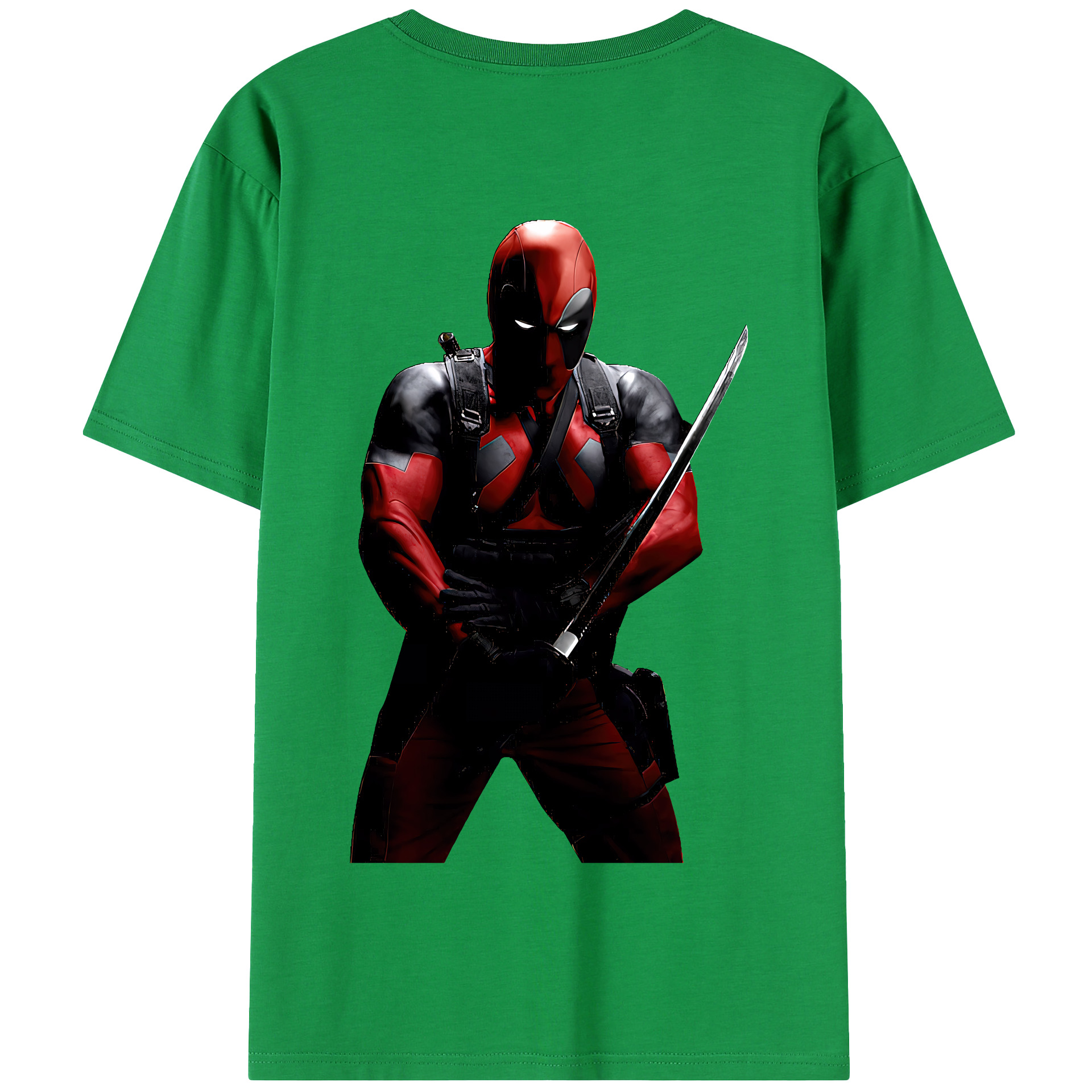 （画像用） Deadpool デッドプール 綿100％半袖Tシャツ（背面プリント）
