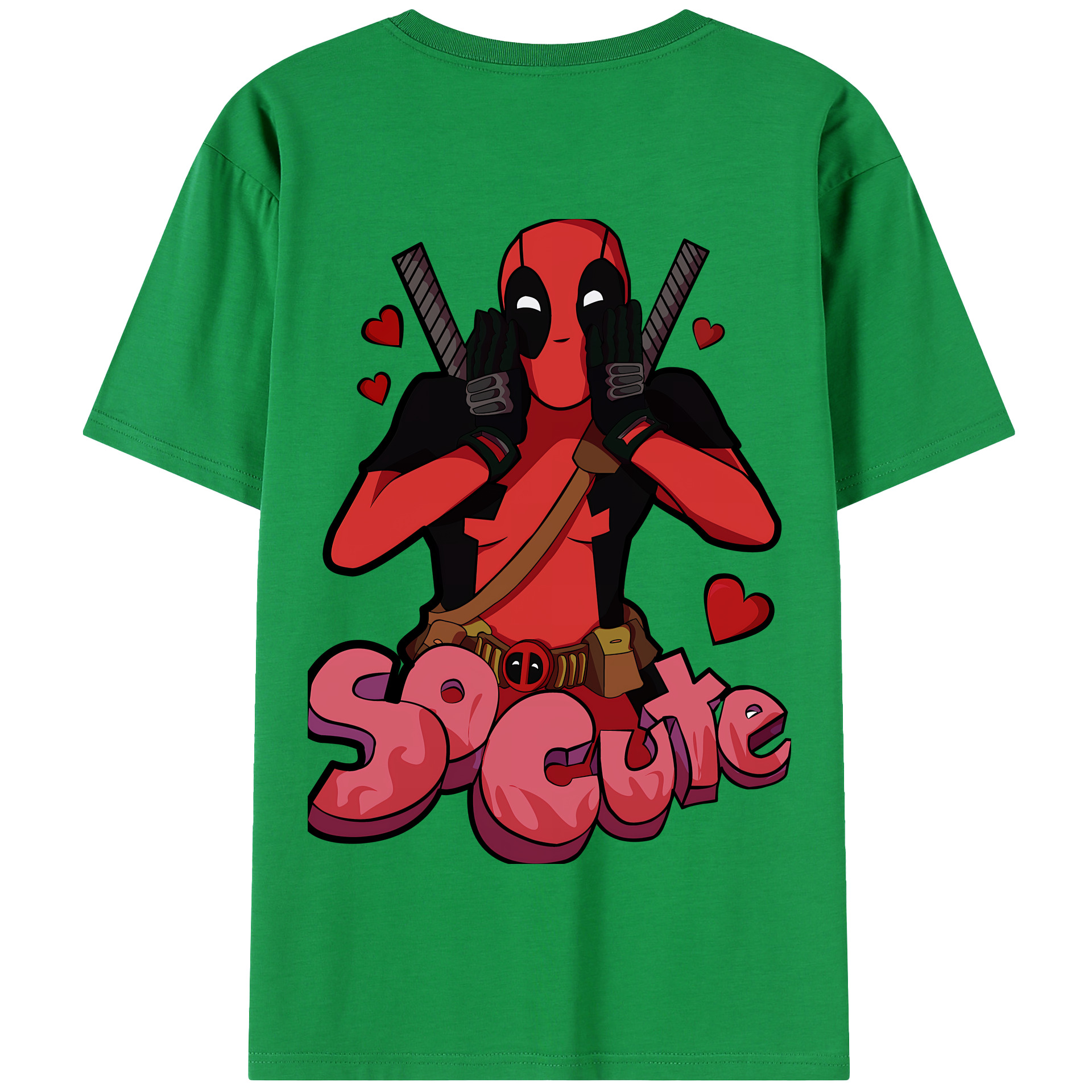 （画像用） Deadpool デッドプール 綿100％半袖Tシャツ（背面プリント）