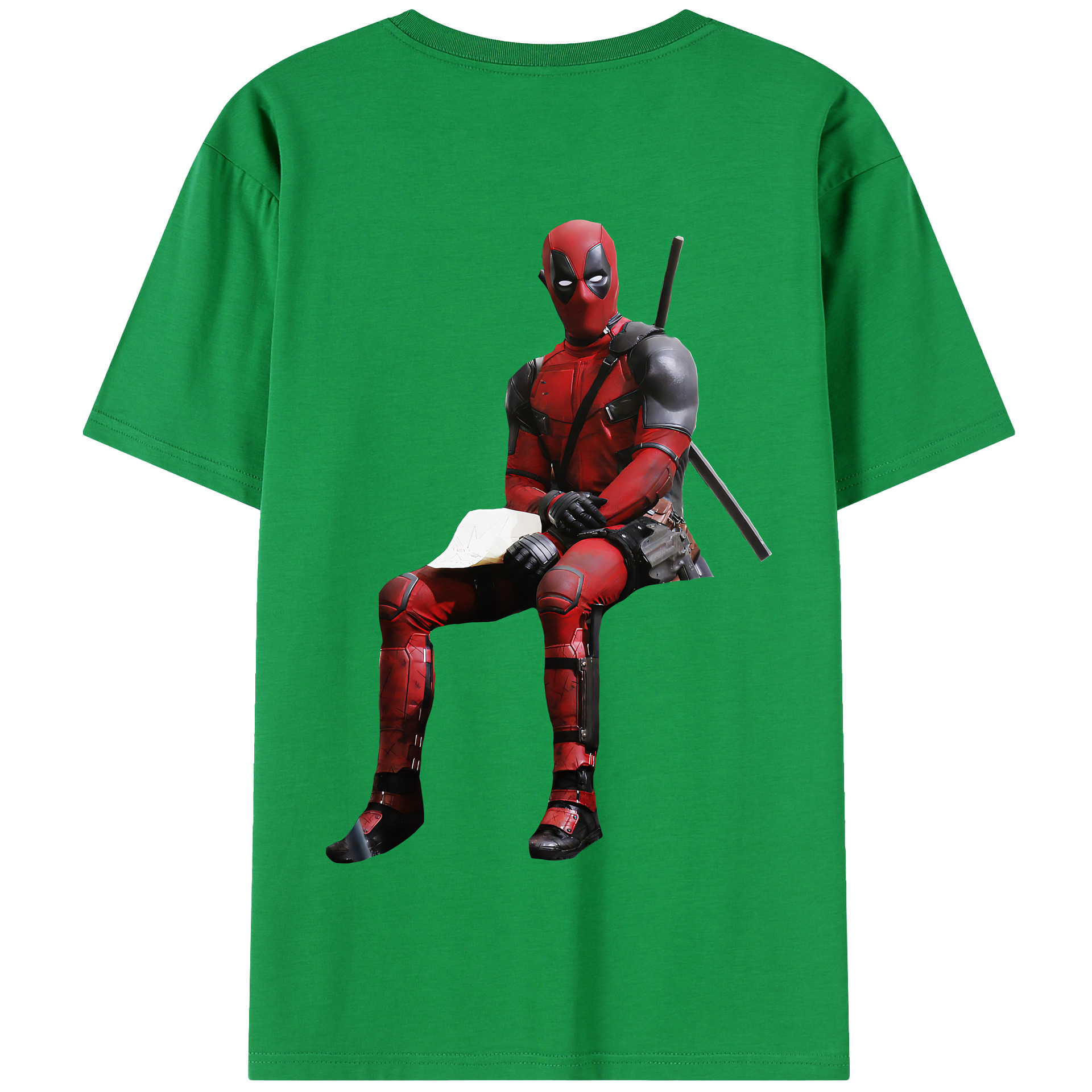 （画像用） Deadpool デッドプール 綿100％半袖Tシャツ（背面プリント）