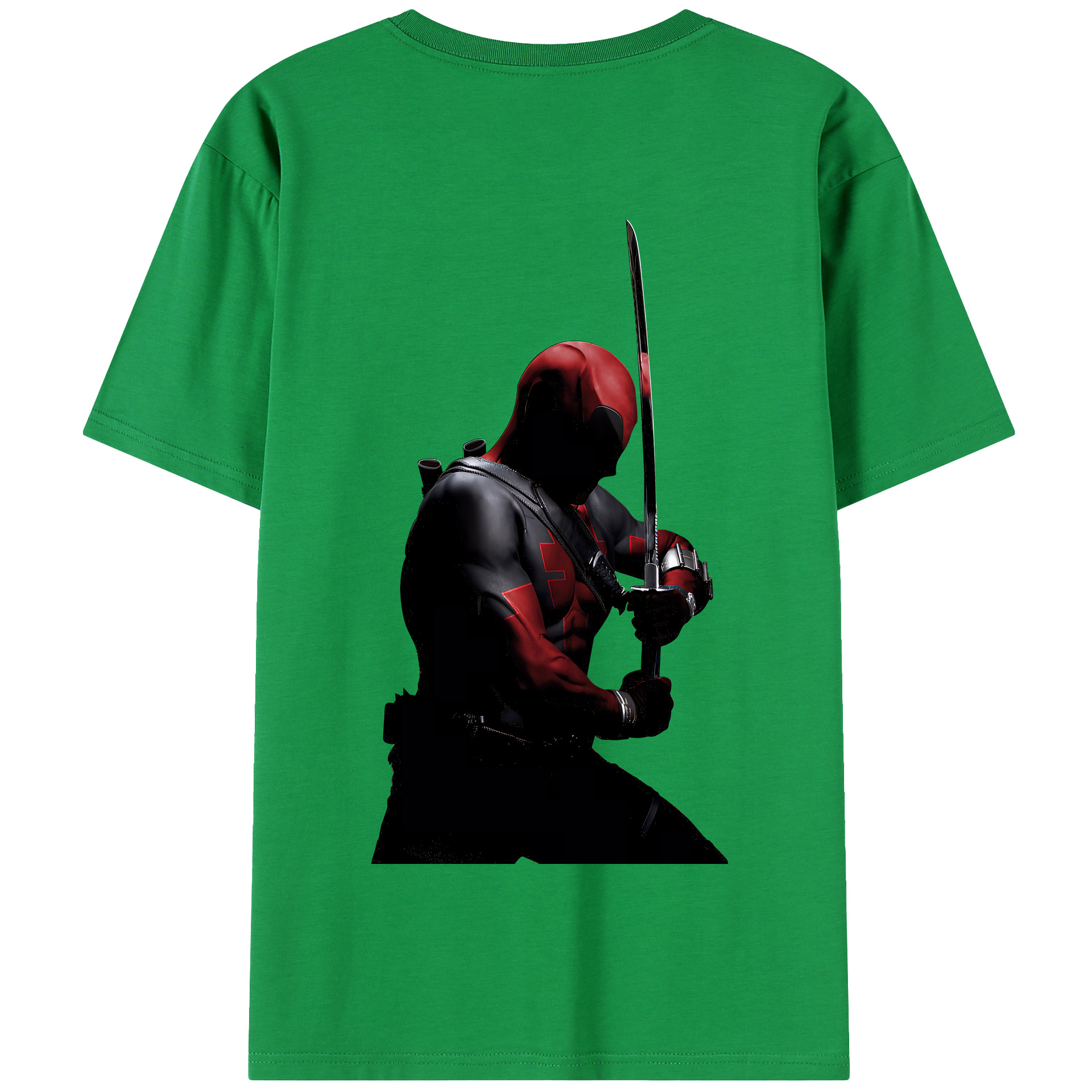 （画像用） Deadpool デッドプール 綿100％半袖Tシャツ（背面プリント）