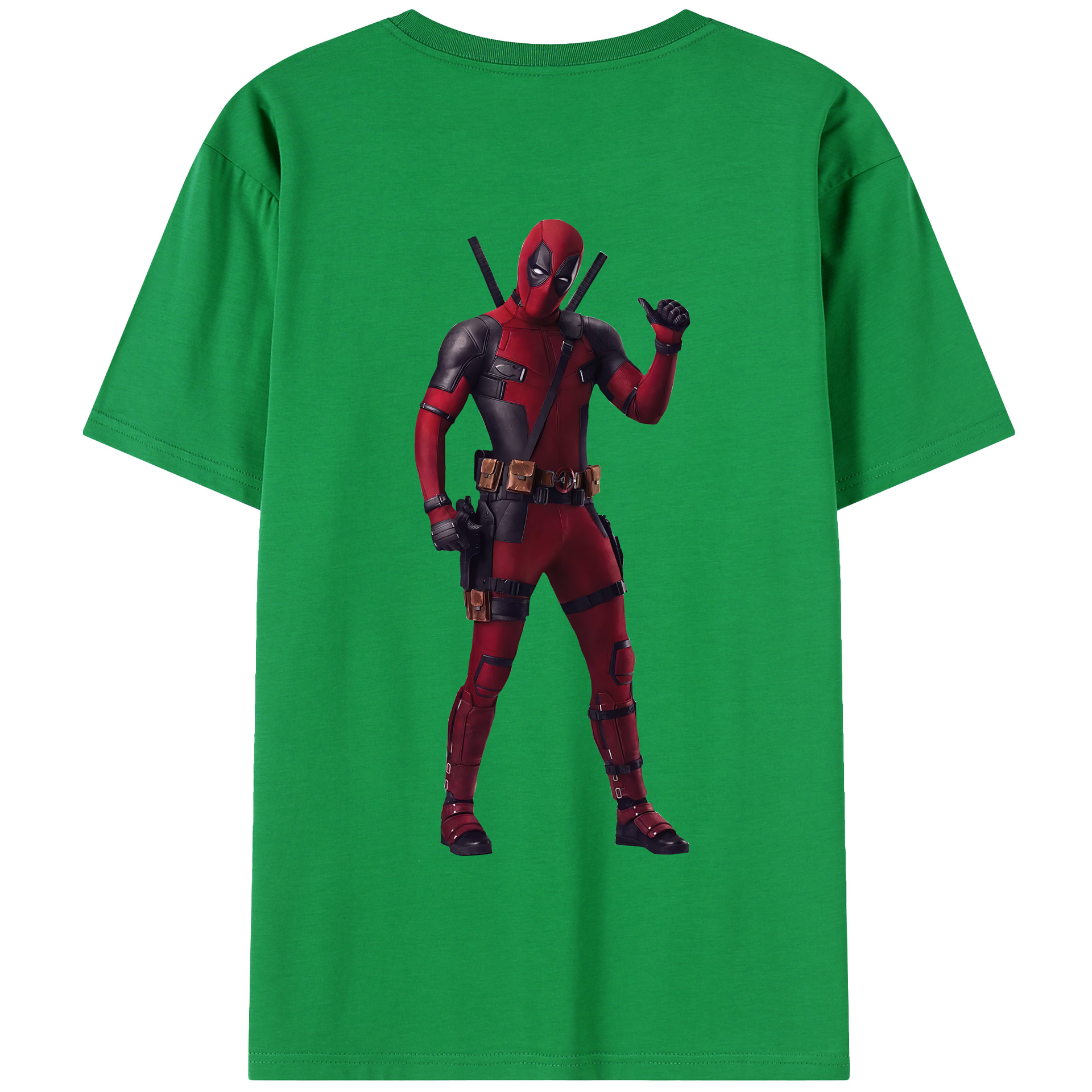 （画像用） Deadpool デッドプール 綿100％半袖Tシャツ（背面プリント）