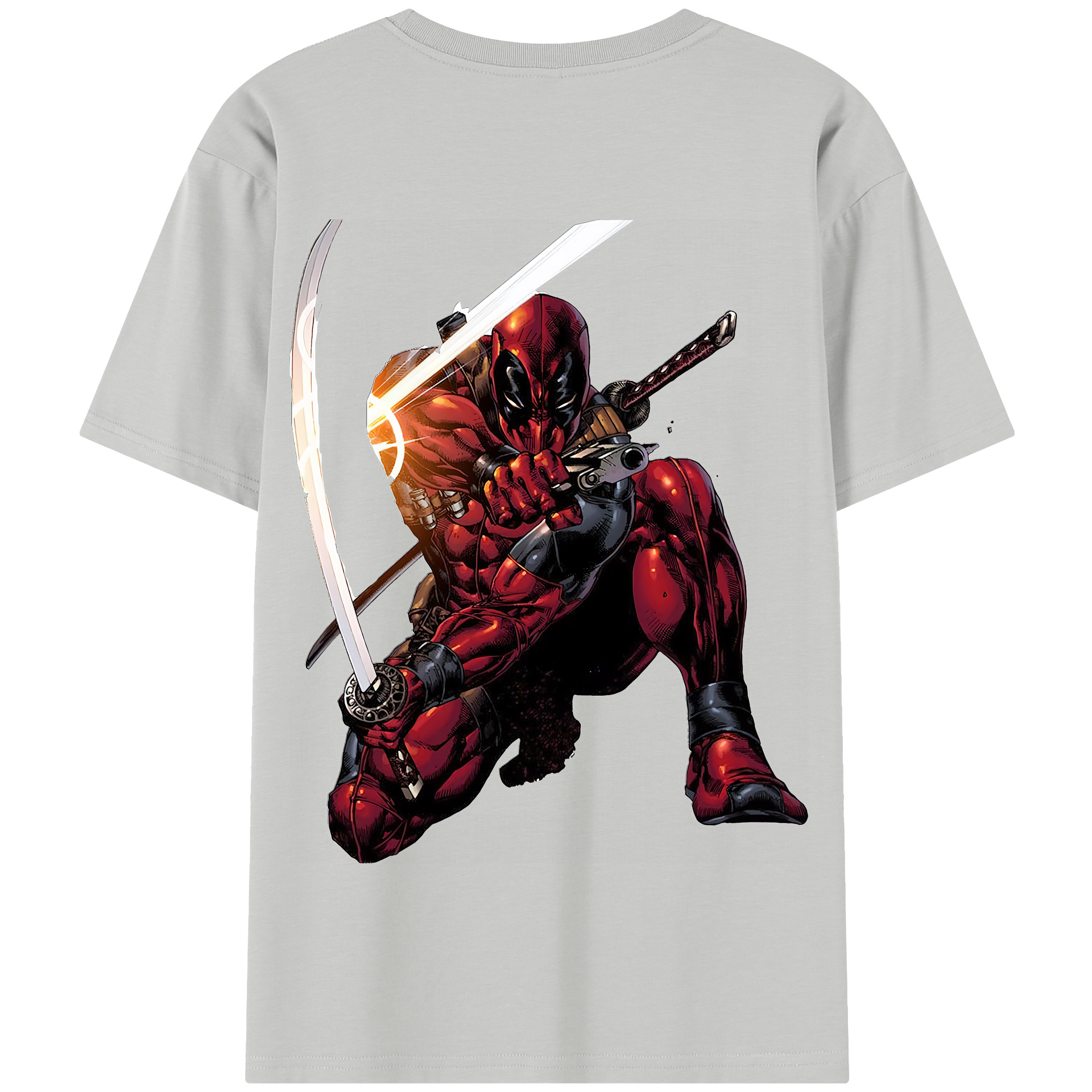 （画像用） Deadpool デッドプール 綿100％半袖Tシャツ（背面プリント）