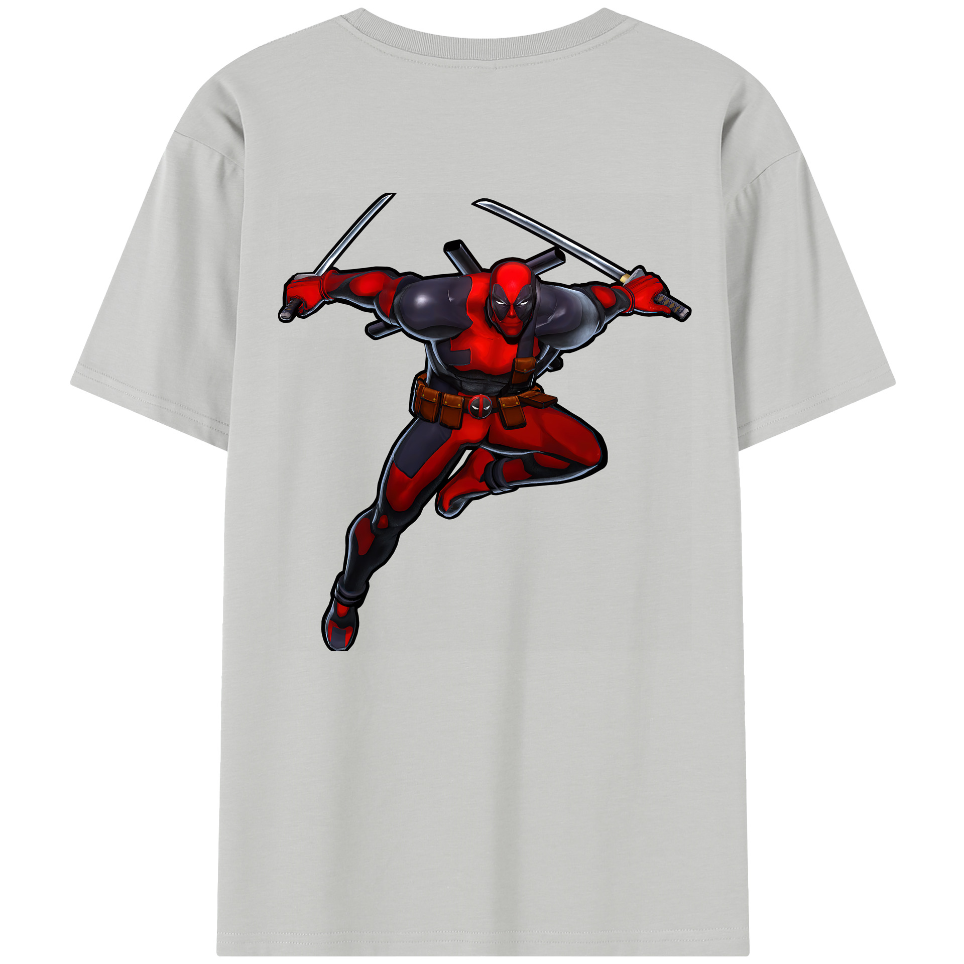 （画像用） Deadpool デッドプール 綿100％半袖Tシャツ（背面プリント）