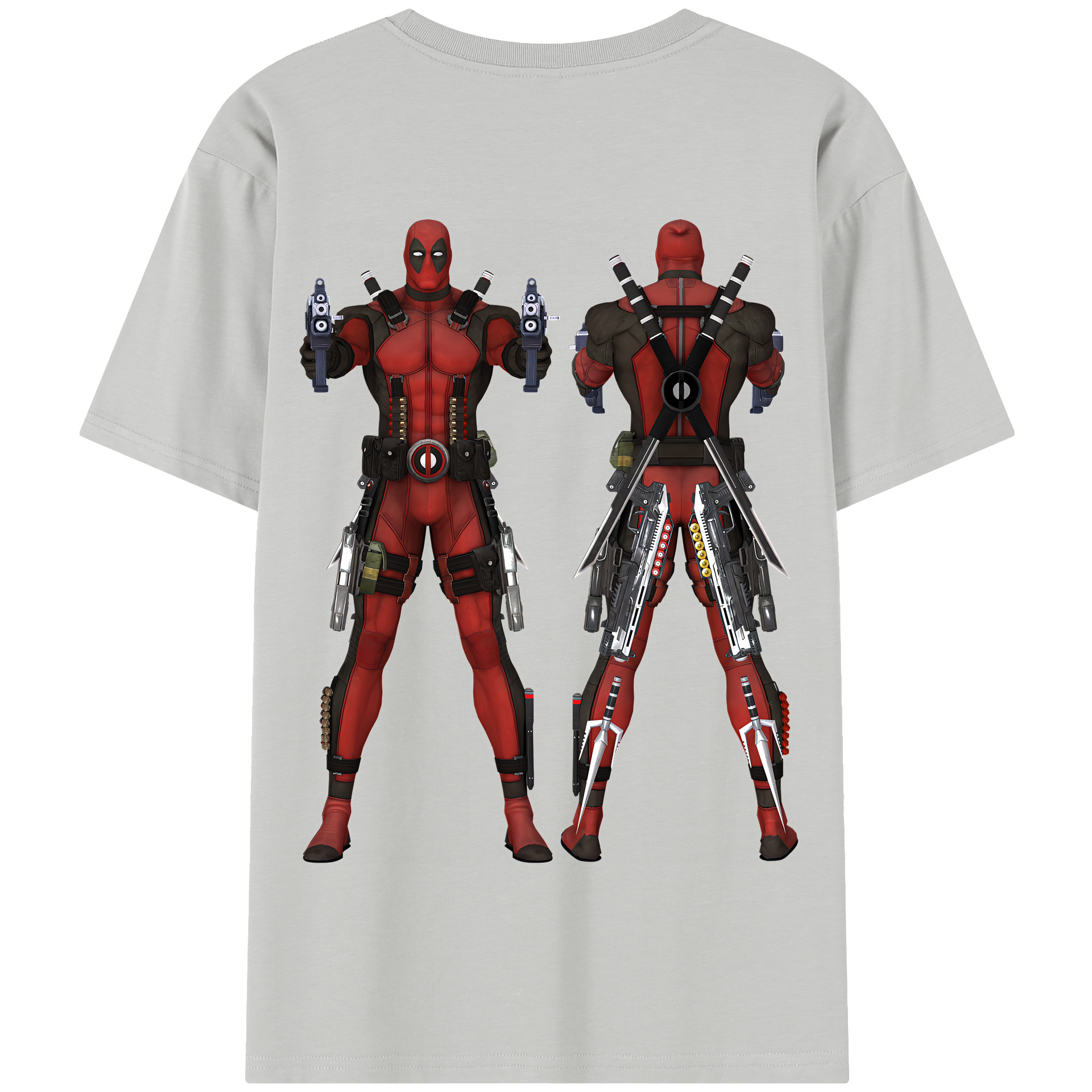 （画像用） Deadpool デッドプール 綿100％半袖Tシャツ（背面プリント）