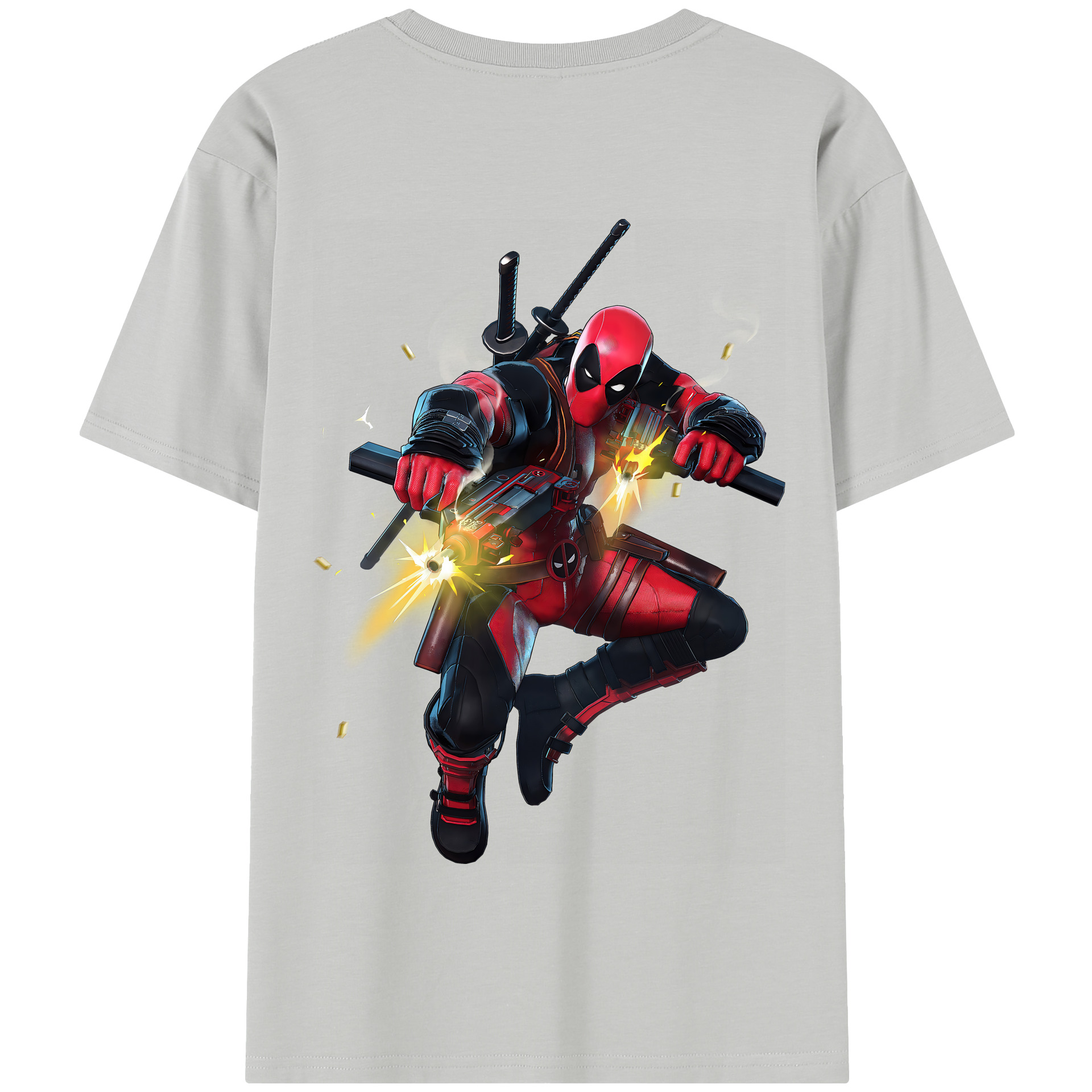 （画像用） Deadpool デッドプール 綿100％半袖Tシャツ（背面プリント）