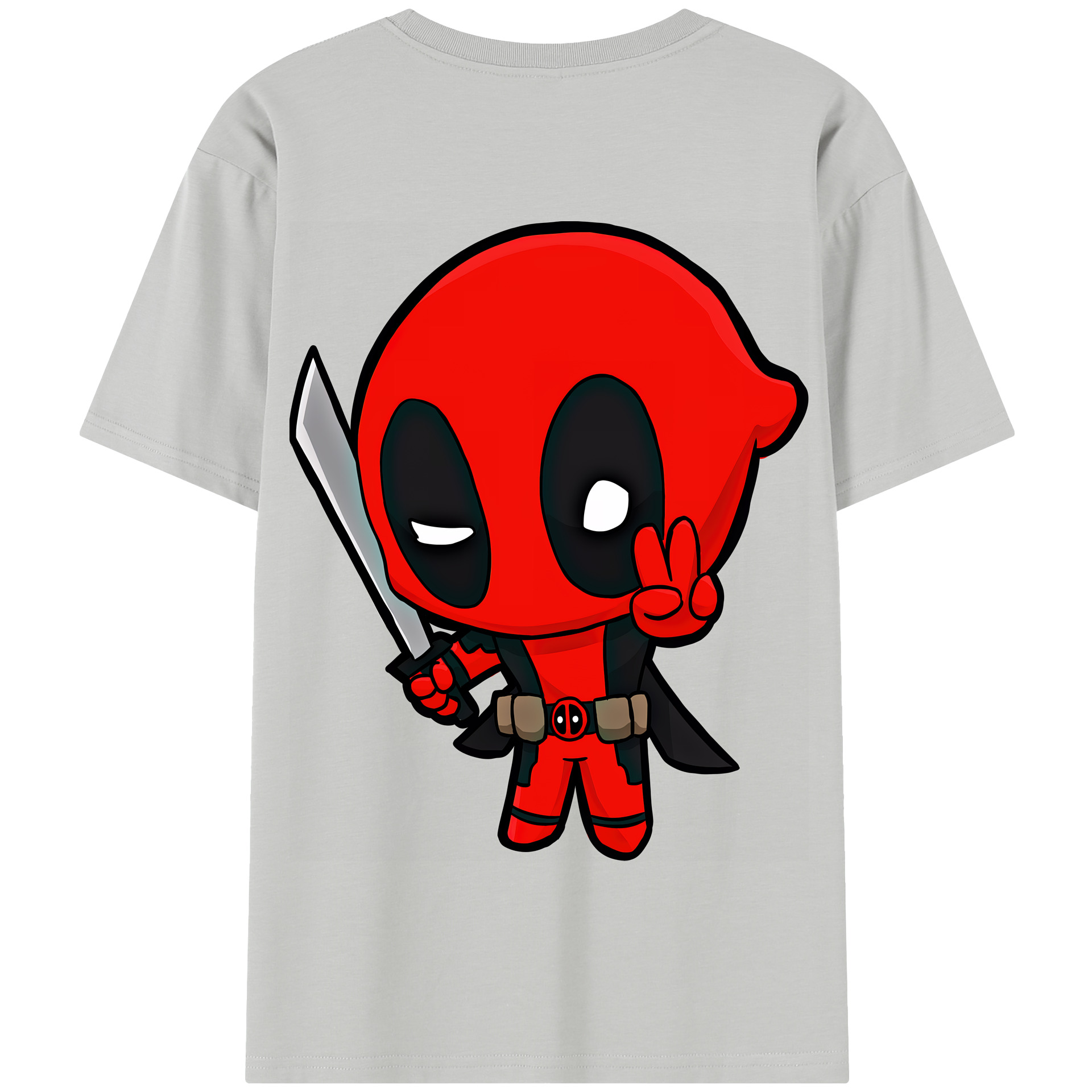 （画像用） Deadpool デッドプール 綿100％半袖Tシャツ（背面プリント）