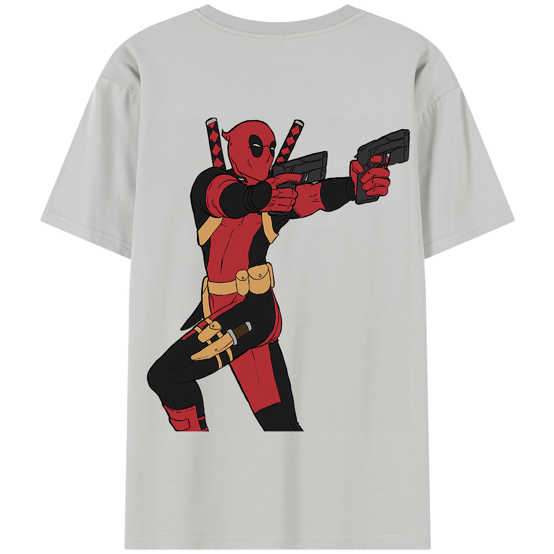 （画像用） Deadpool デッドプール 綿100％半袖Tシャツ（背面プリント）
