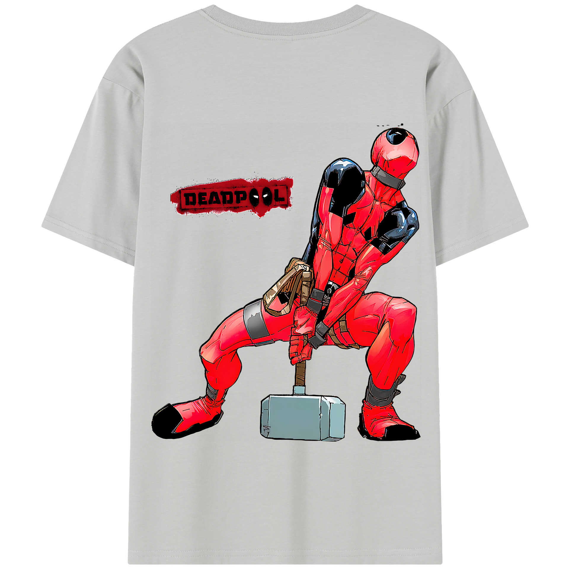 （画像用） Deadpool デッドプール 綿100％半袖Tシャツ（背面プリント）
