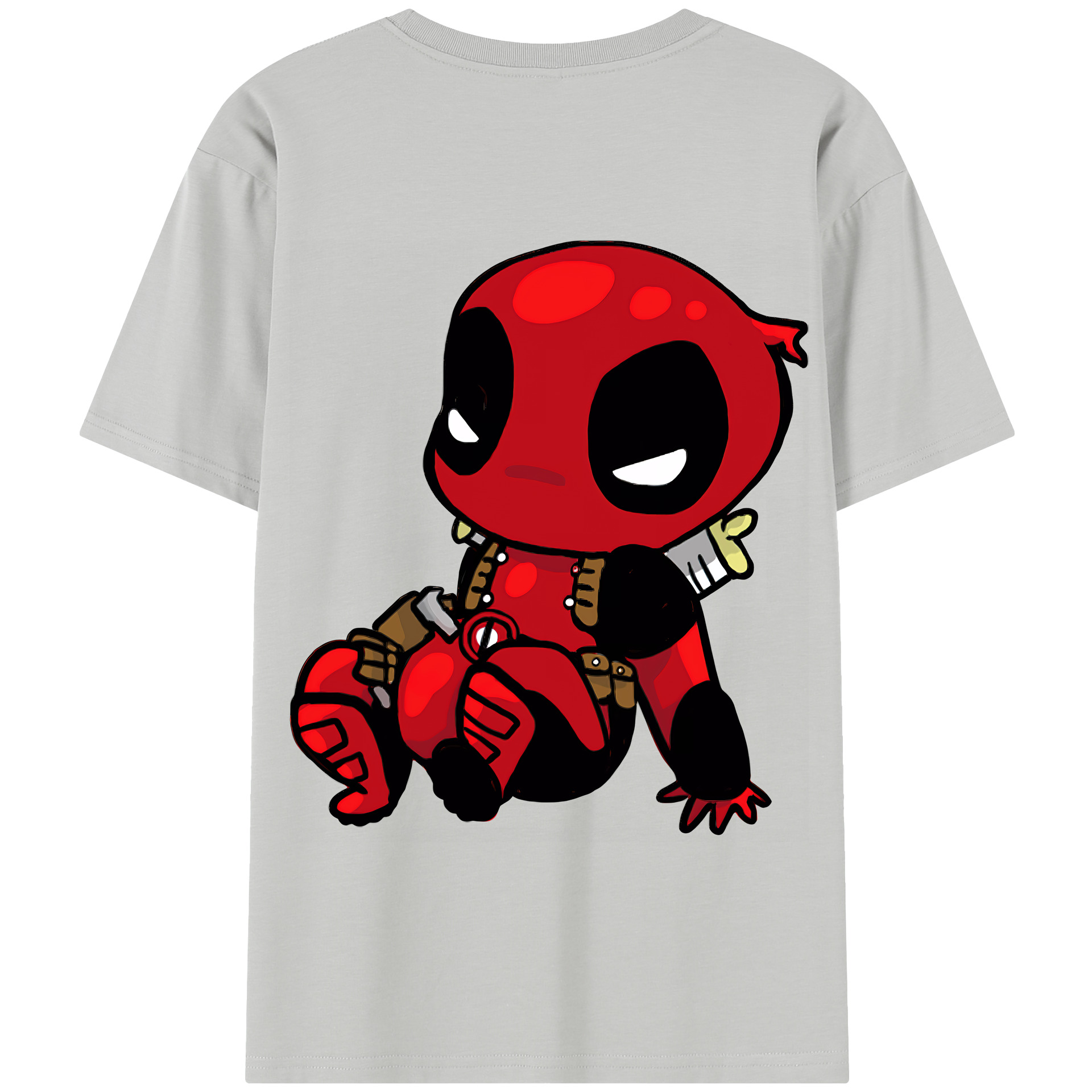 （画像用） Deadpool デッドプール 綿100％半袖Tシャツ（背面プリント）