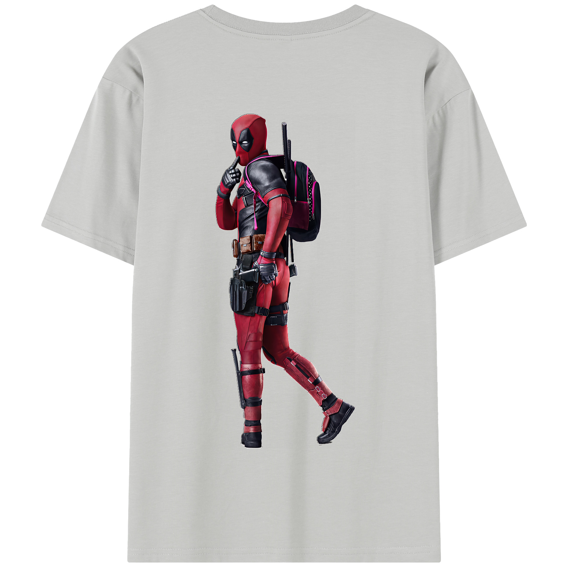 （画像用） Deadpool デッドプール 綿100％半袖Tシャツ（背面プリント）