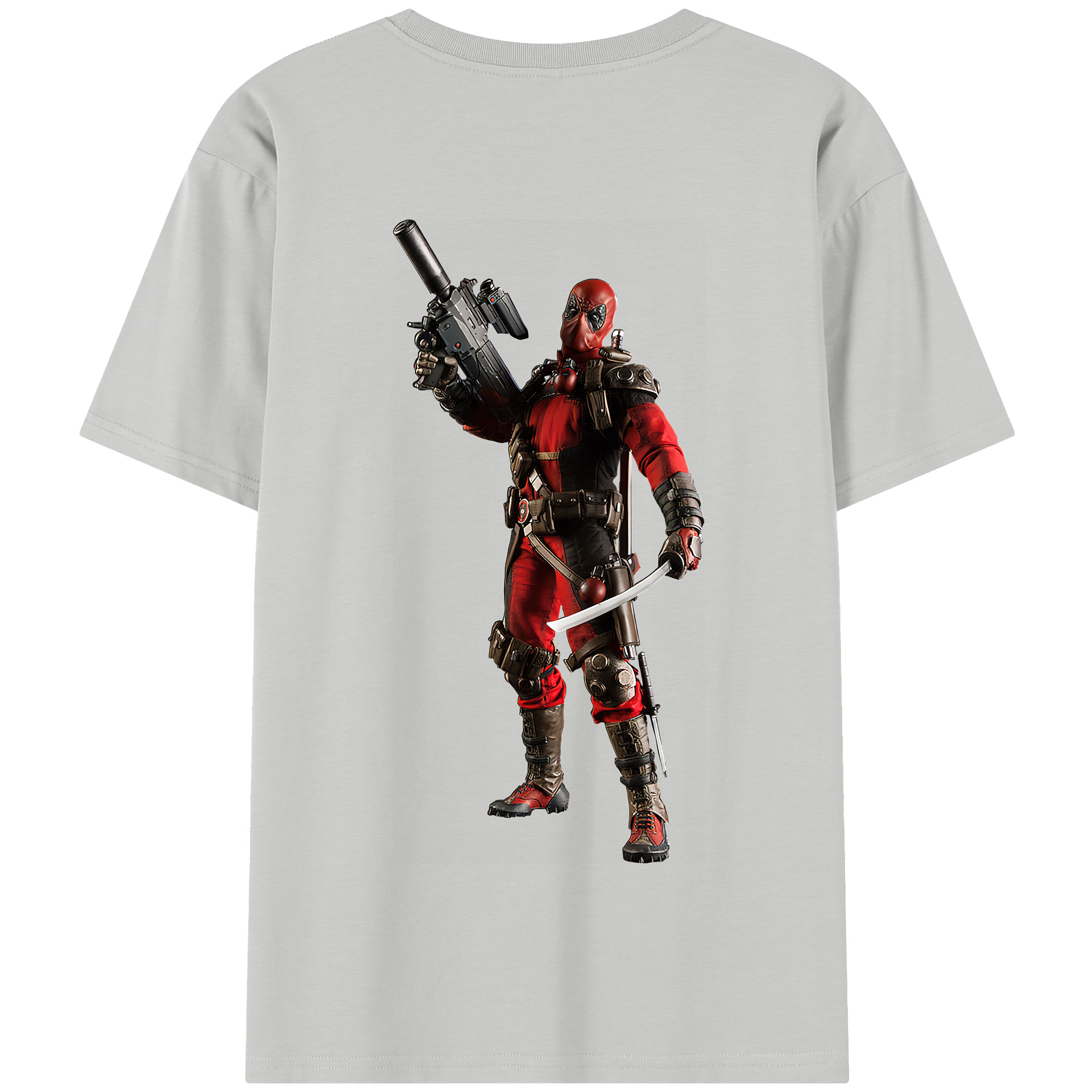 （画像用） Deadpool デッドプール 綿100％半袖Tシャツ（背面プリント）