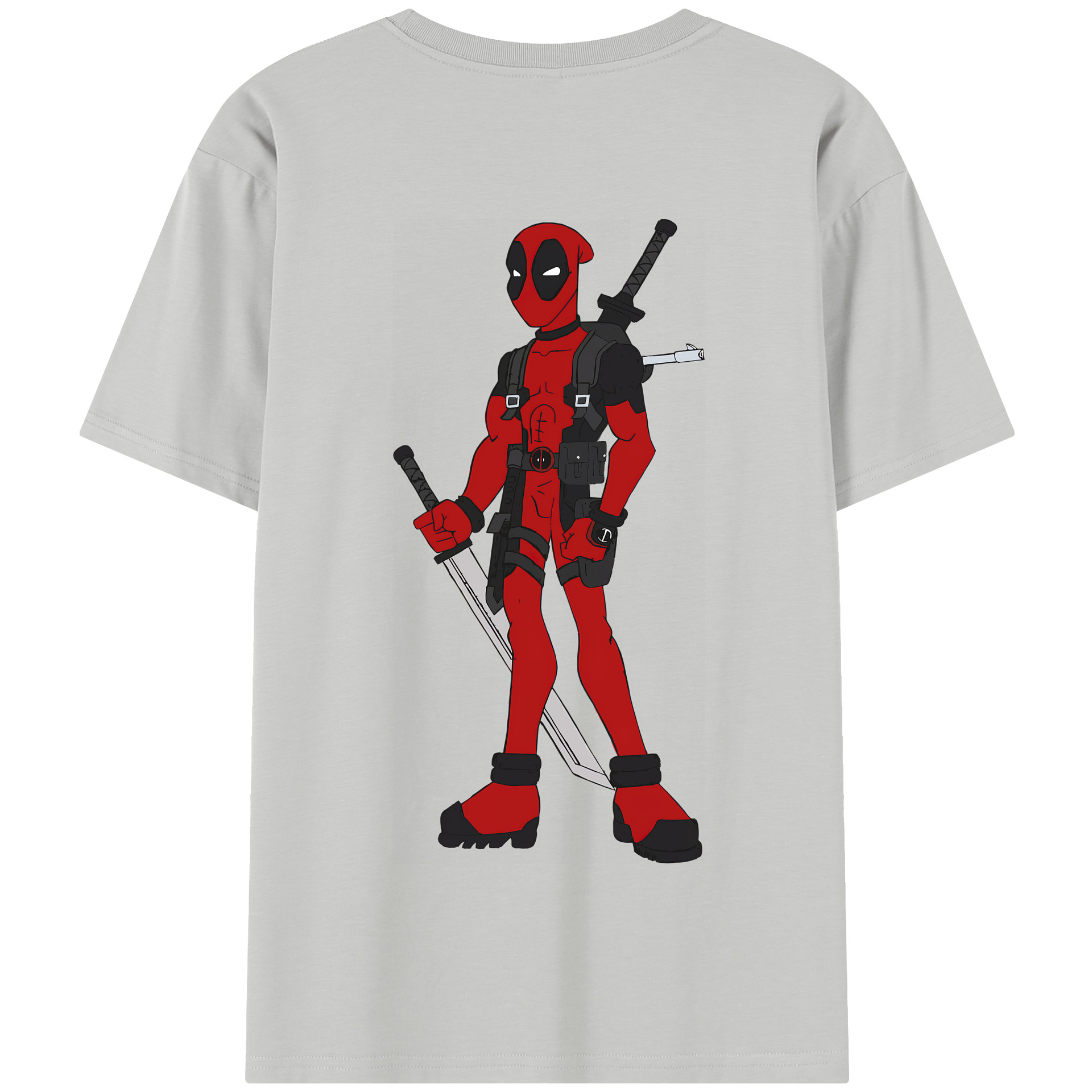 （画像用） Deadpool デッドプール 綿100％半袖Tシャツ（背面プリント）
