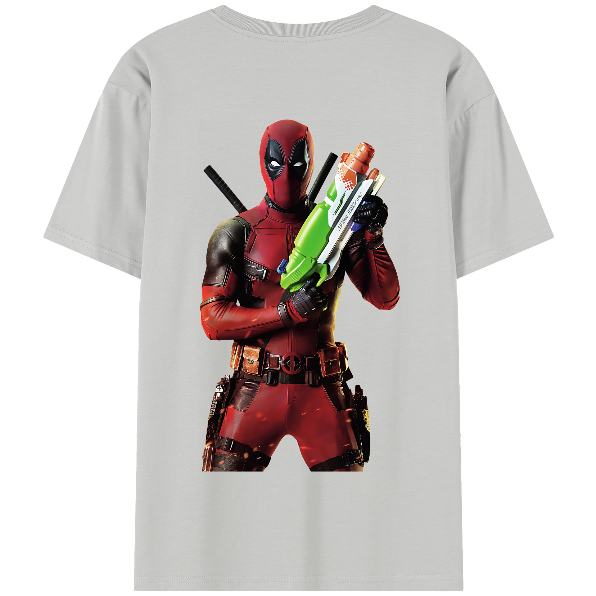 （画像用） Deadpool デッドプール 綿100％半袖Tシャツ（背面プリント）